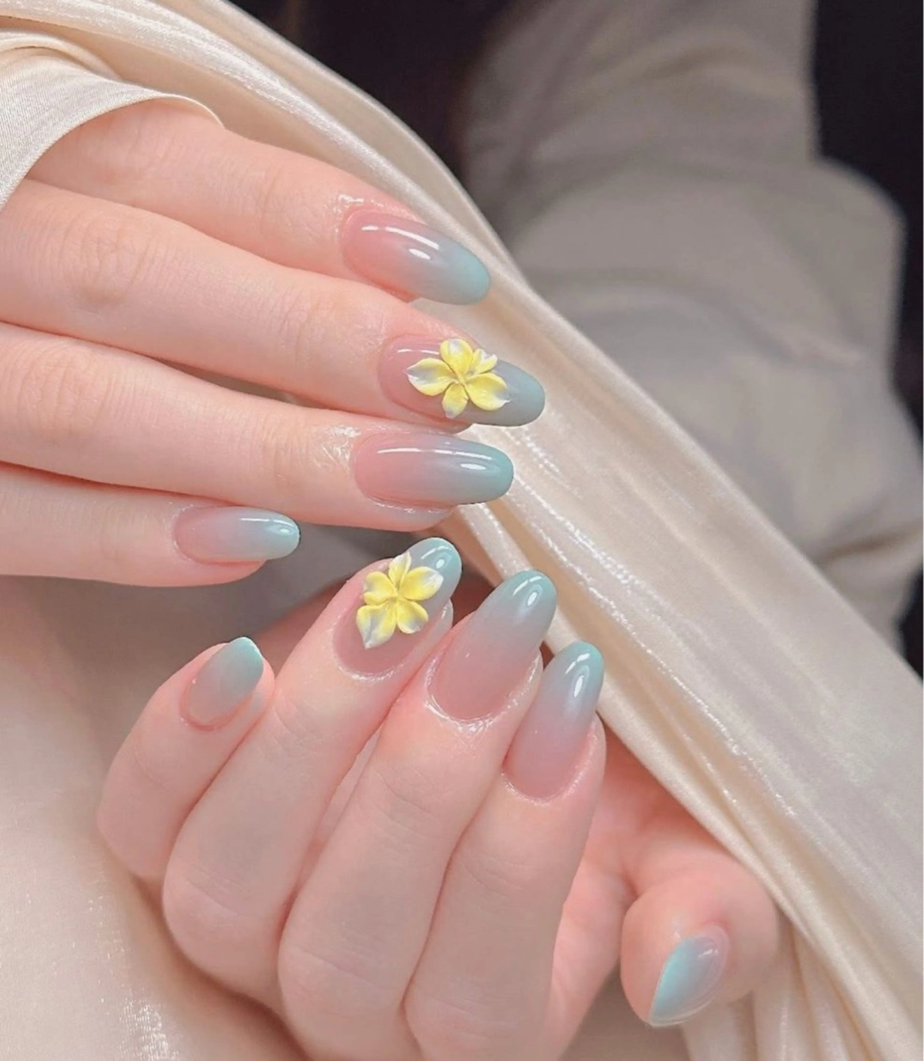 ネイル 韓国ネイル 持ち込み ニュアンスネイル ネイルチップ ハンドネイル Tini ANA.CHUOのネイルデザイン