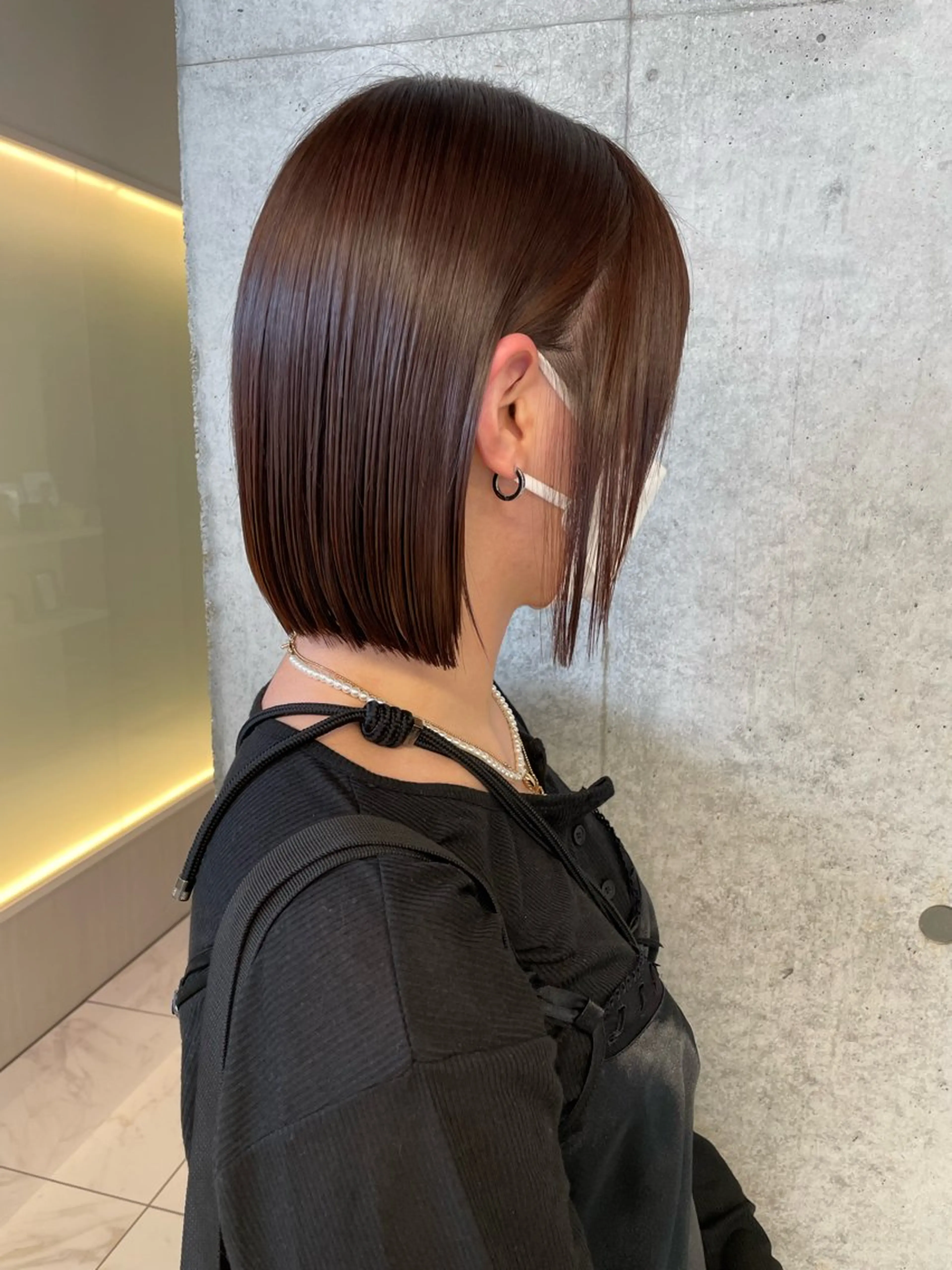 ショート カラー ベージュカラー ショコラベージュ トリートメント ヘアカラー sena⌇髪質改善⌇ ブリーチなしWカラーのヘアスタイル