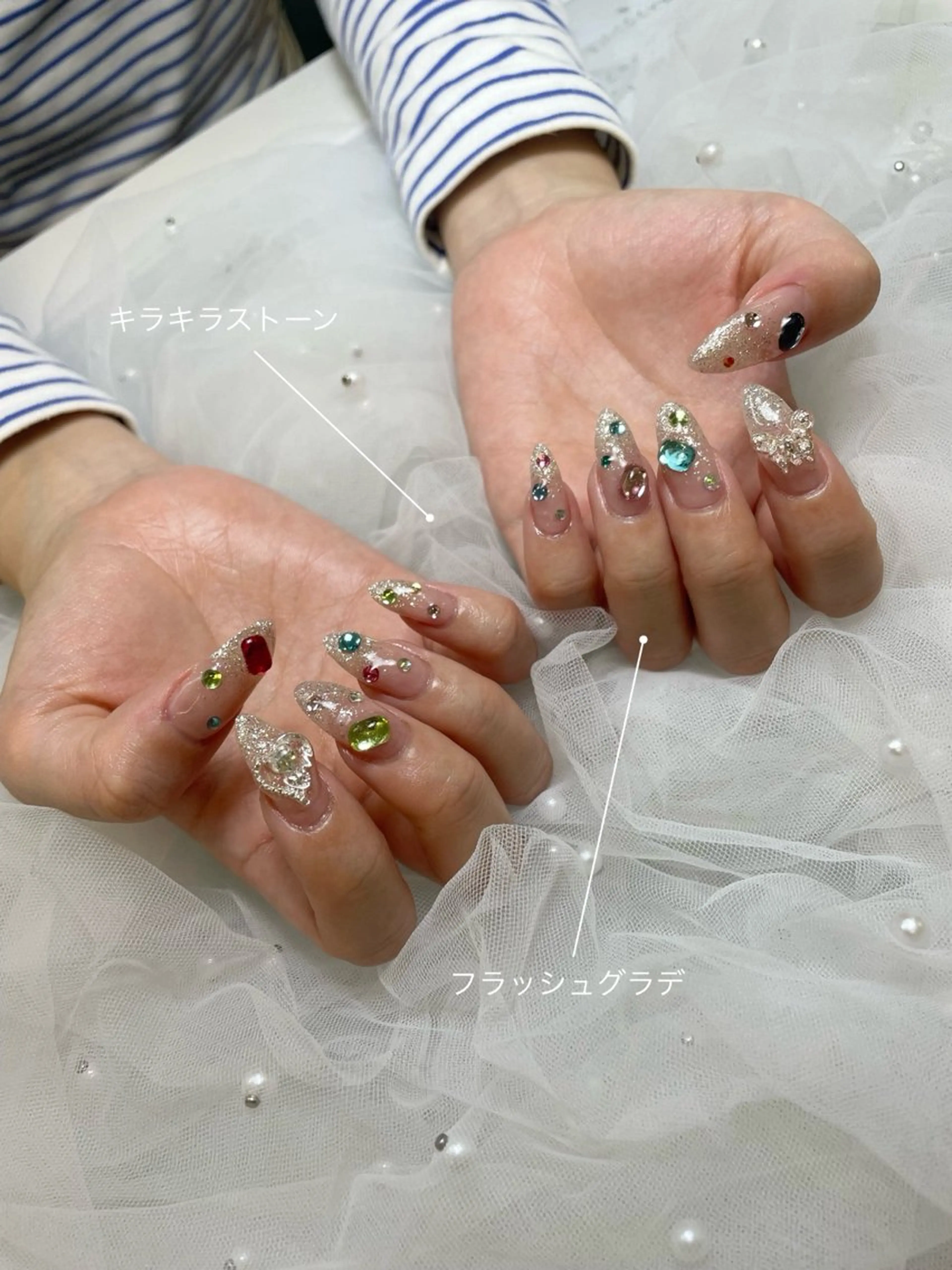 ネイル ハンドネイル フットネイル S LOUNGE NAIL所属・パーツたくさん🍓 SUMIのネイルデザイン