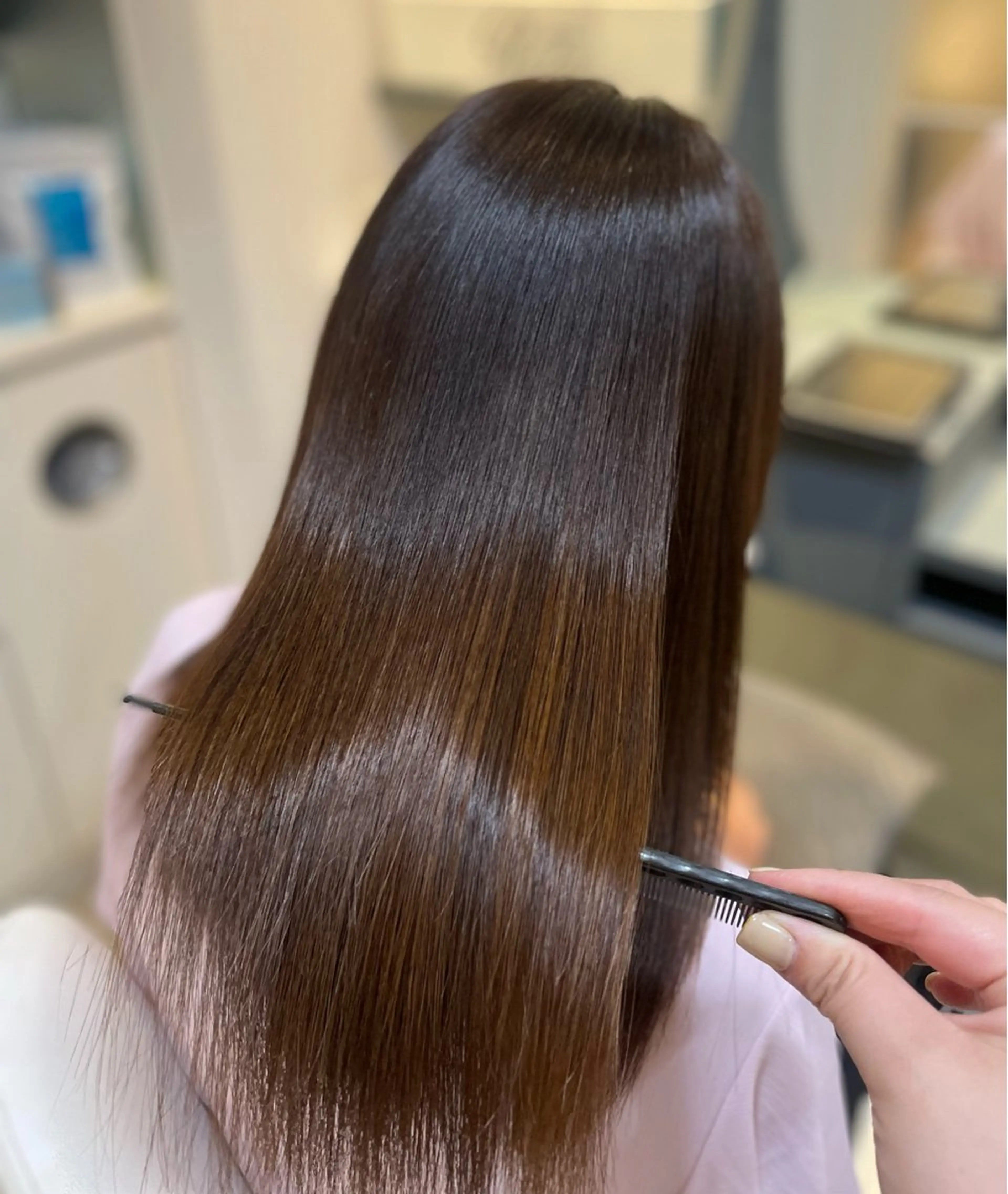 セミロング 髪質改善 すなが/パーマカット モデル募集中のヘアスタイル