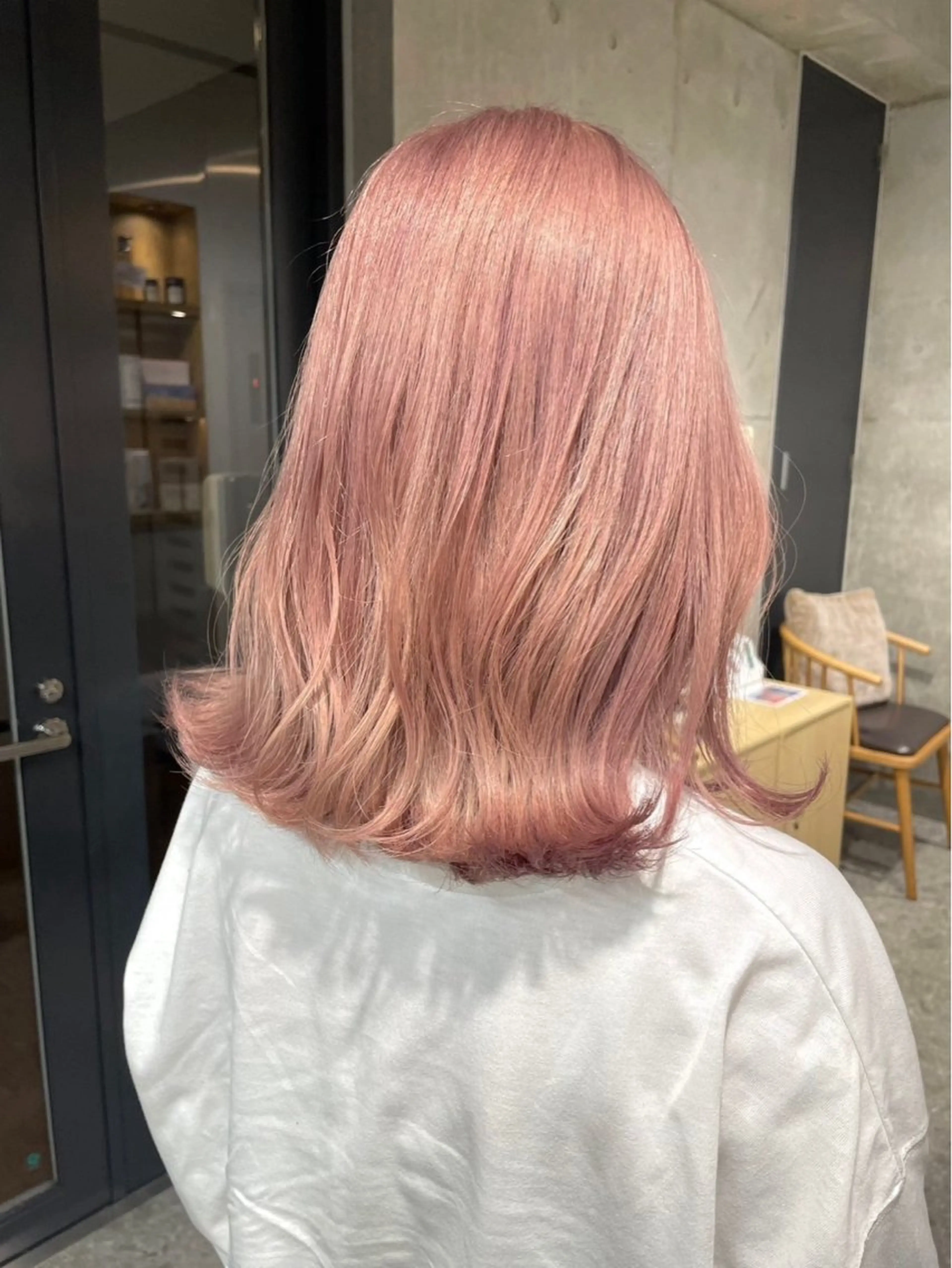 カラー ベージュカラー ピンクカラー ピンクベージュ ️🩵LUFE ayano️🩵のヘアスタイル
