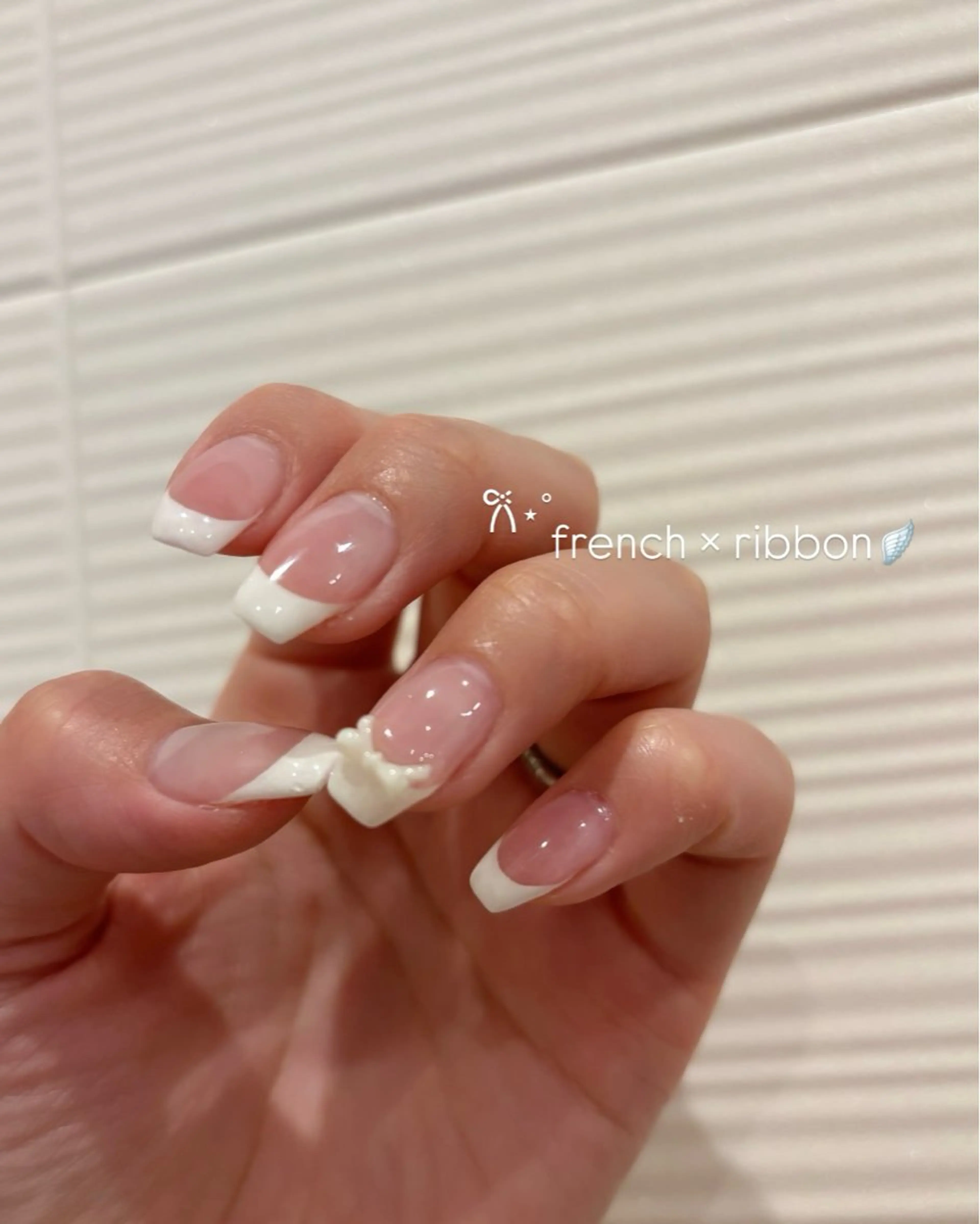 ネイル リボン ハンドネイル Ballie/ Mizukiのネイルデザイン