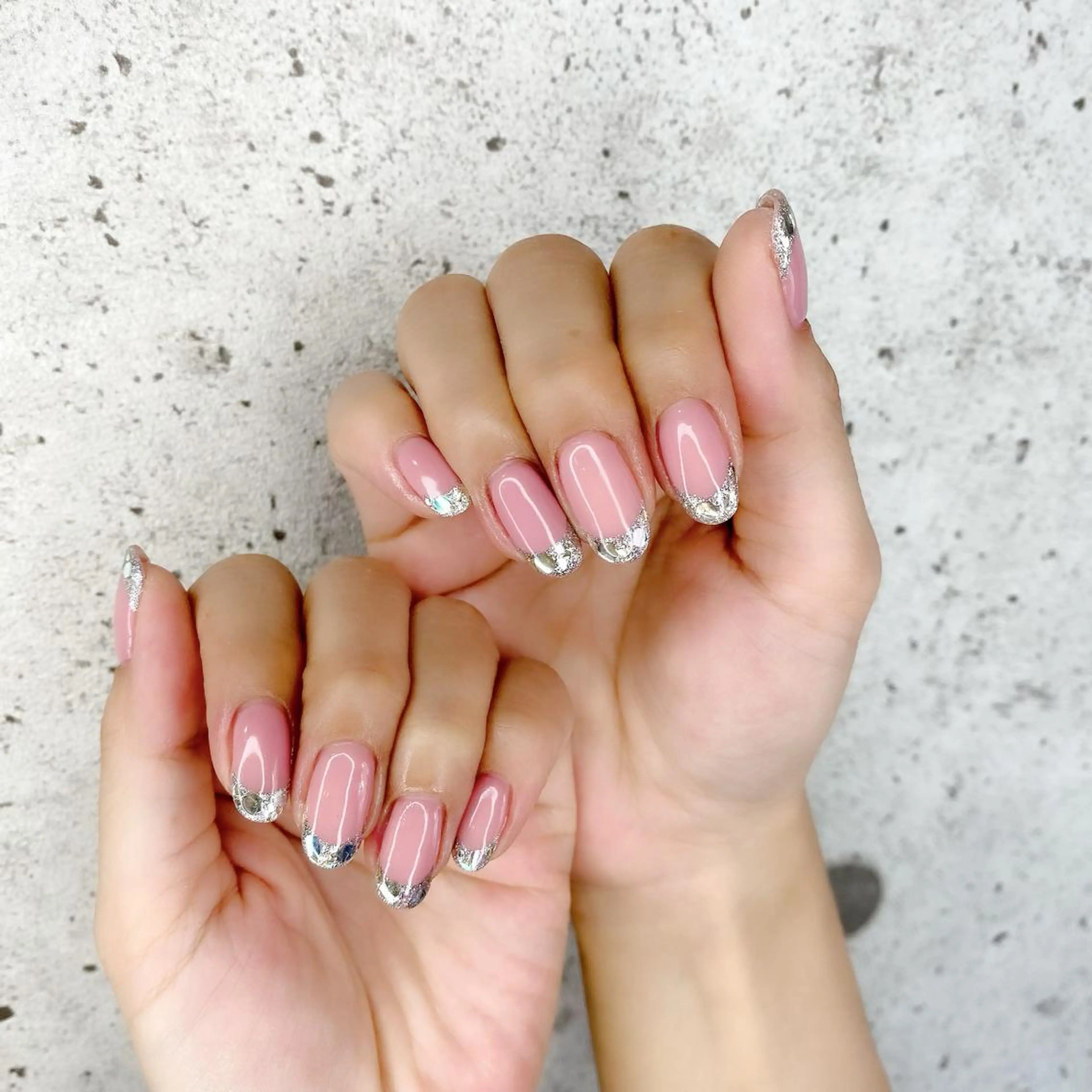 ロング カラー パーマ ヘアアレンジ メンズ キッズ ネイル マツエク・マツパ フレンチネイル ガラスフレンチ 夏ネイル ハンドネイル Salon Ｋのネイルデザイン