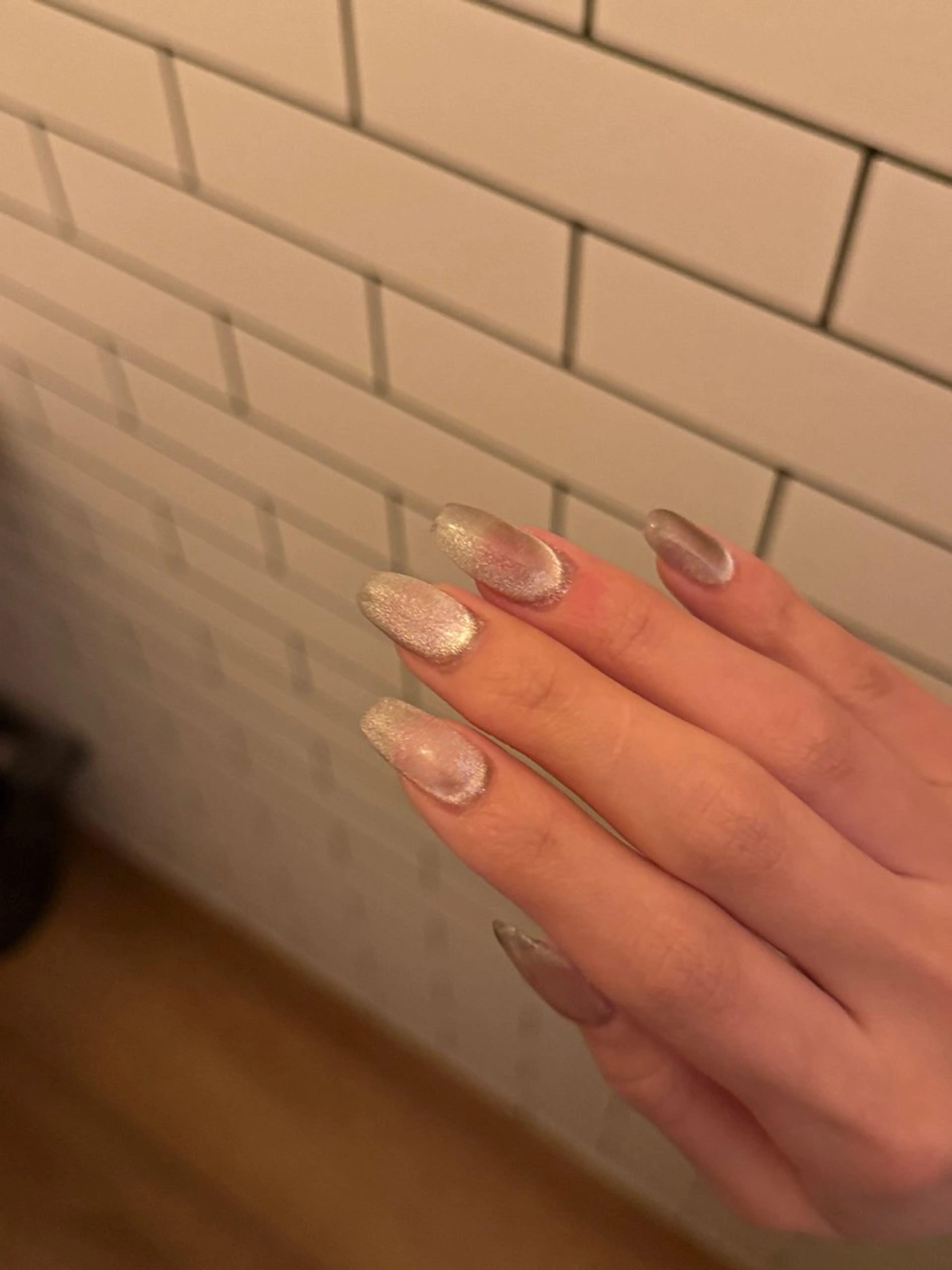 ネイル フレンチネイル マグネットネイル 逆フレンチ cinq 瑞江店所属・cinq / yumi☆のネイルデザイン