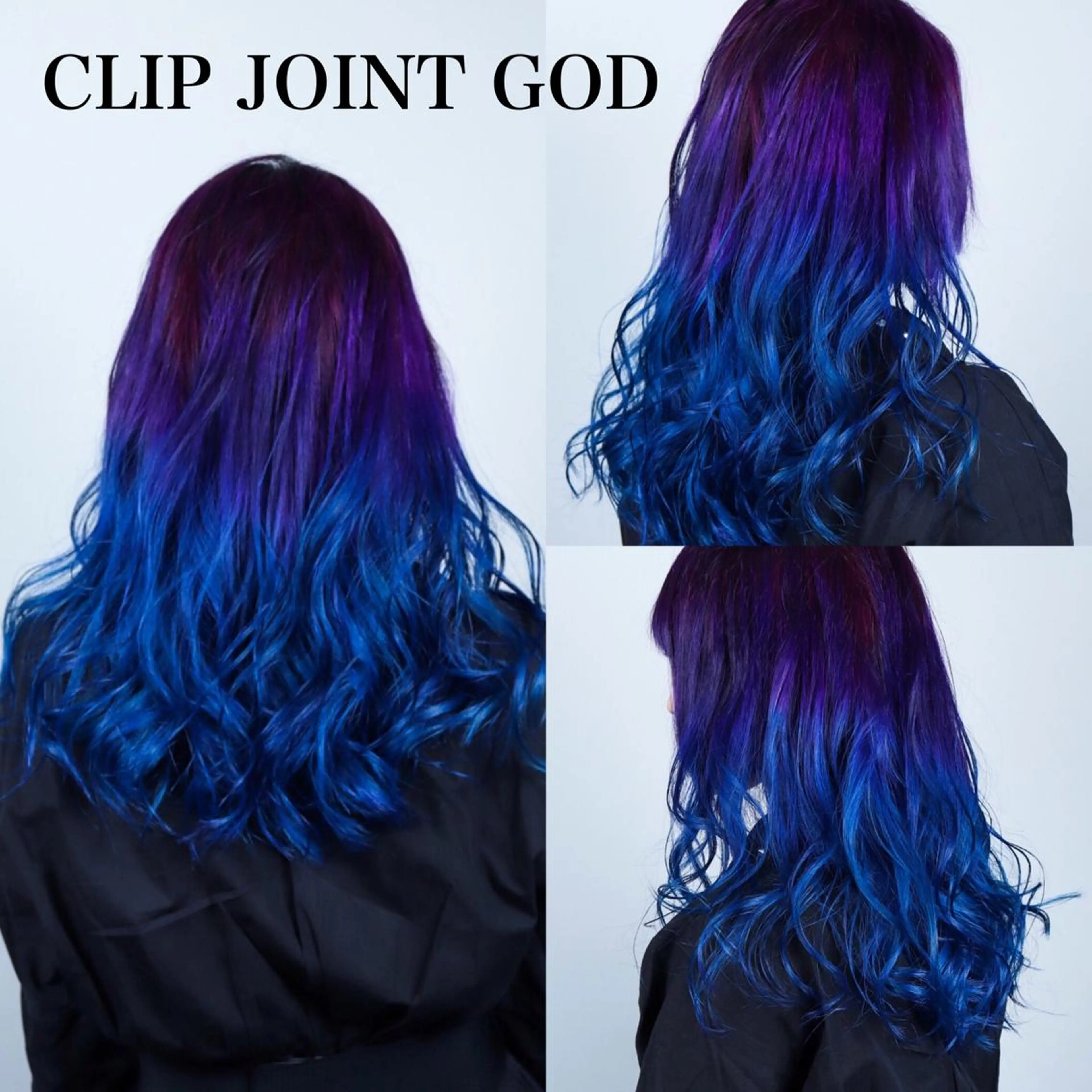 セミロング カラー ブルーカラー ブルーパープル グラデーションカラー パープルカラー ヘアカラー 今泉 周のヘアスタイル