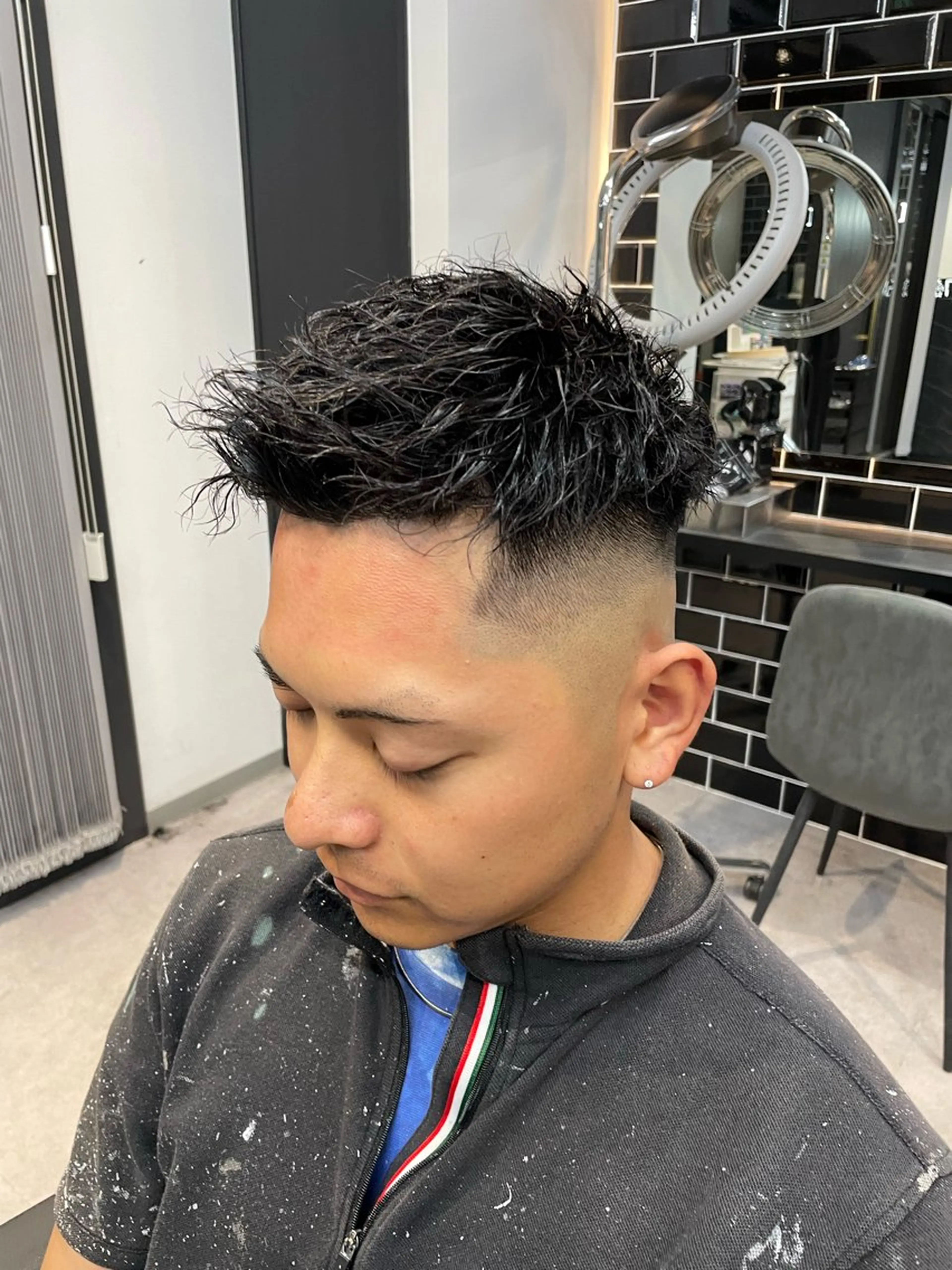 ショート パーマ メンズ カット パーマ 【men's Lapis横浜】海人のヘアスタイル