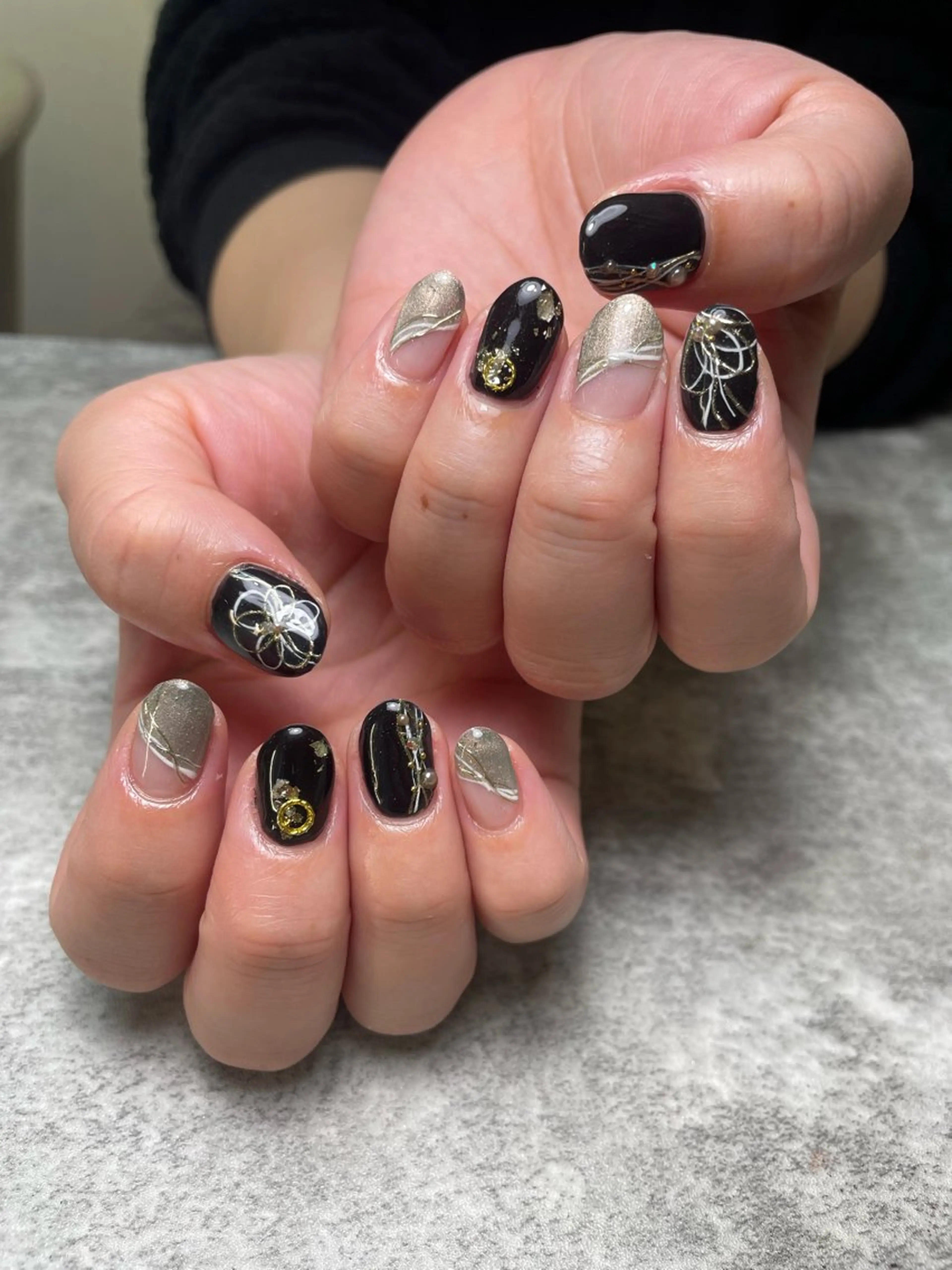 ネイル アートネイル 成人式 ハンドネイル RISA joie nailのネイルデザイン