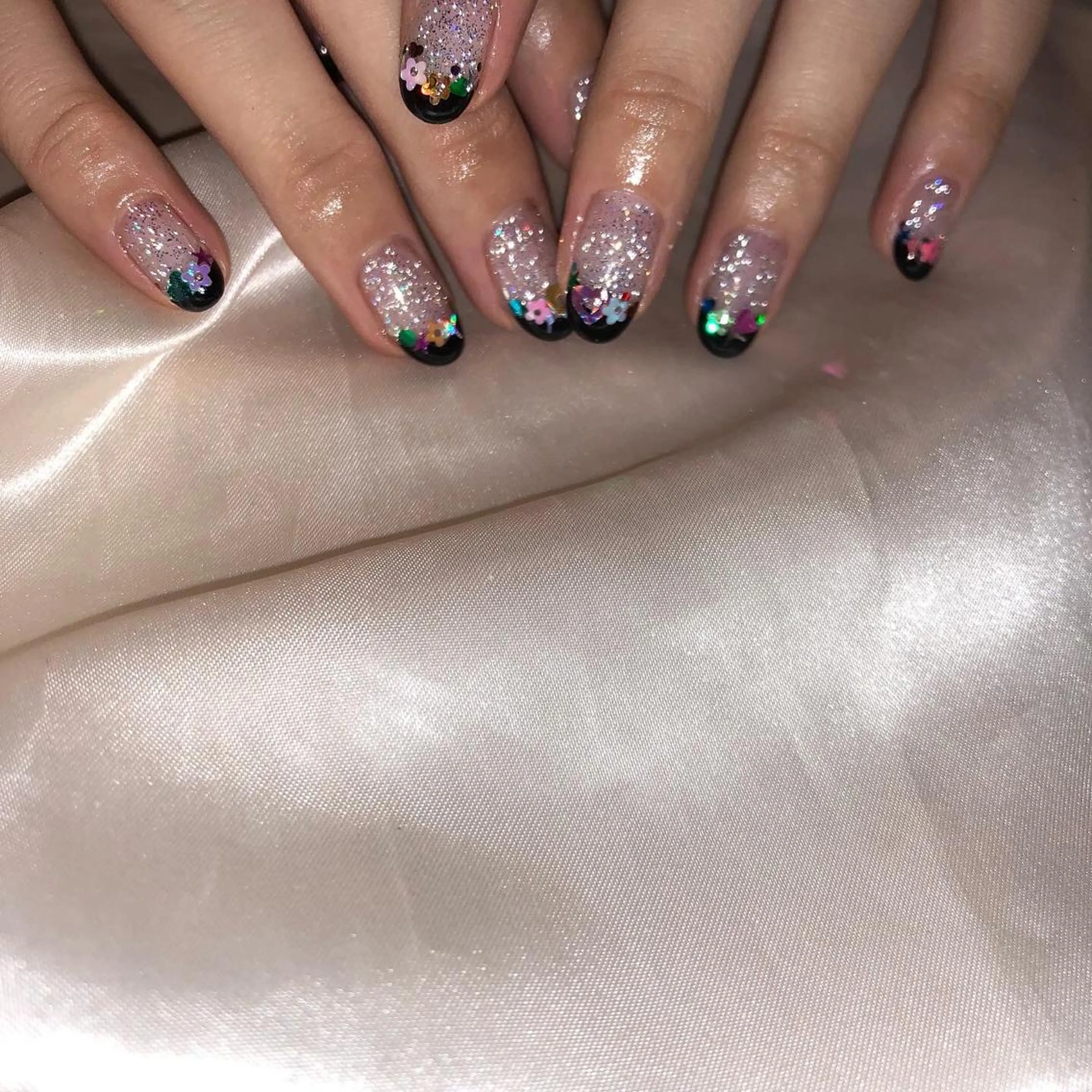 ネイル フラッシュネイル ☽ ☾のネイルデザイン