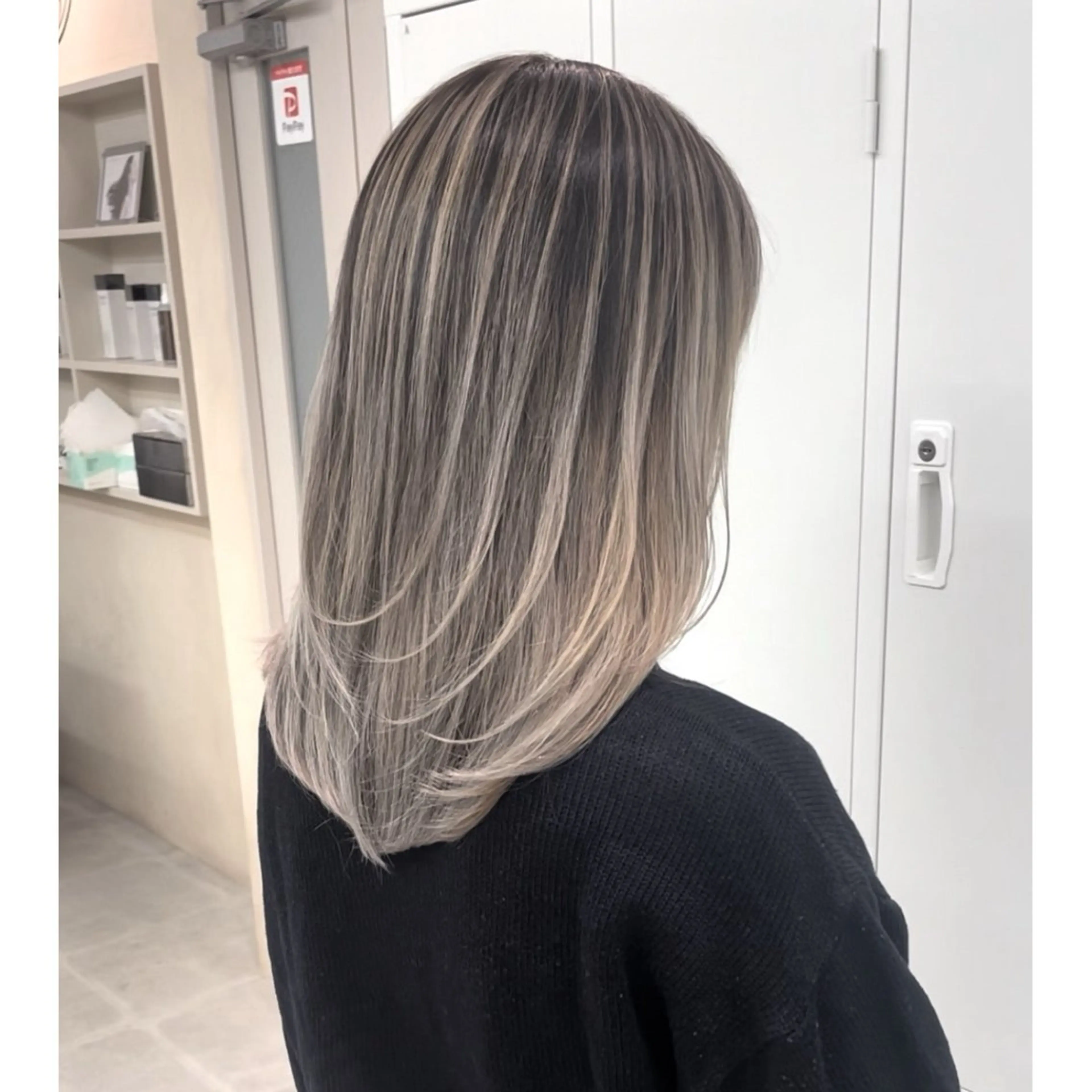 セミロング カラー カット ヘアカラー トリートメント 奥山義進/大宮 /ダブルカラーのヘアスタイル