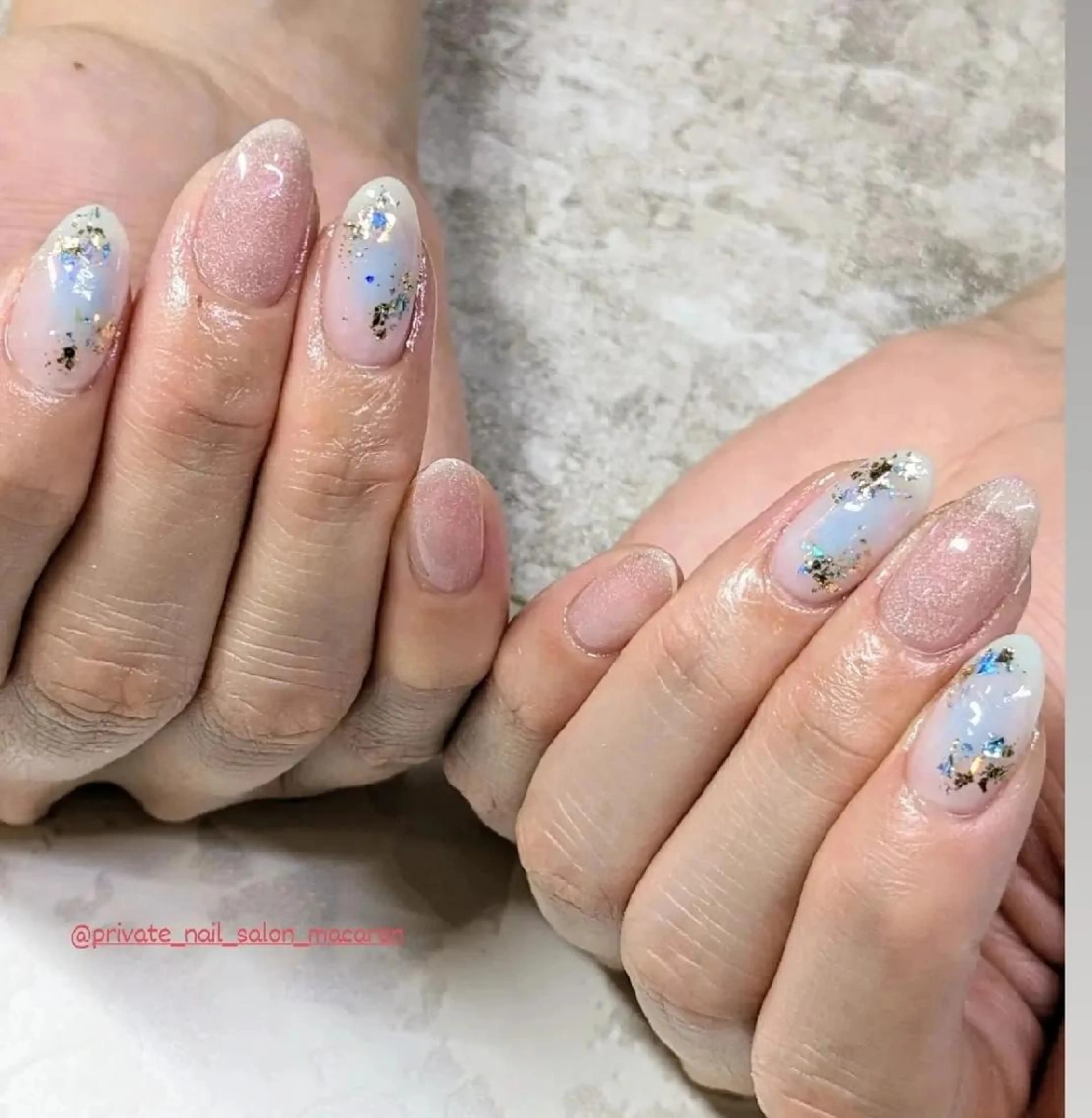 ネイル チークネイル キラキラネイル オフィスネイル ハンドネイル macaron♥所属・nail salon macaron のネイルデザイン
