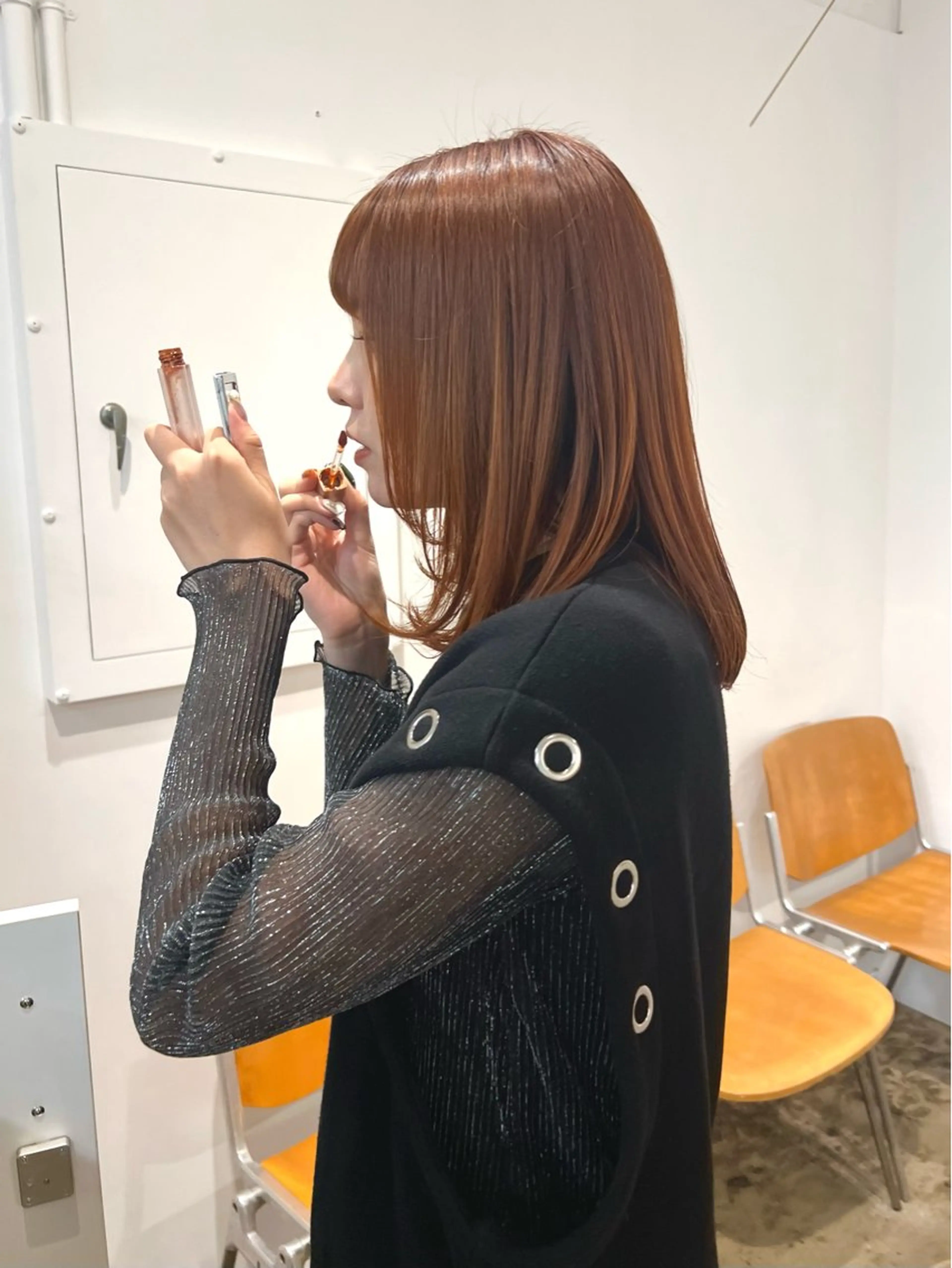 セミロング カラー ヘアカラー Terve. 赤松 メイのヘアスタイル