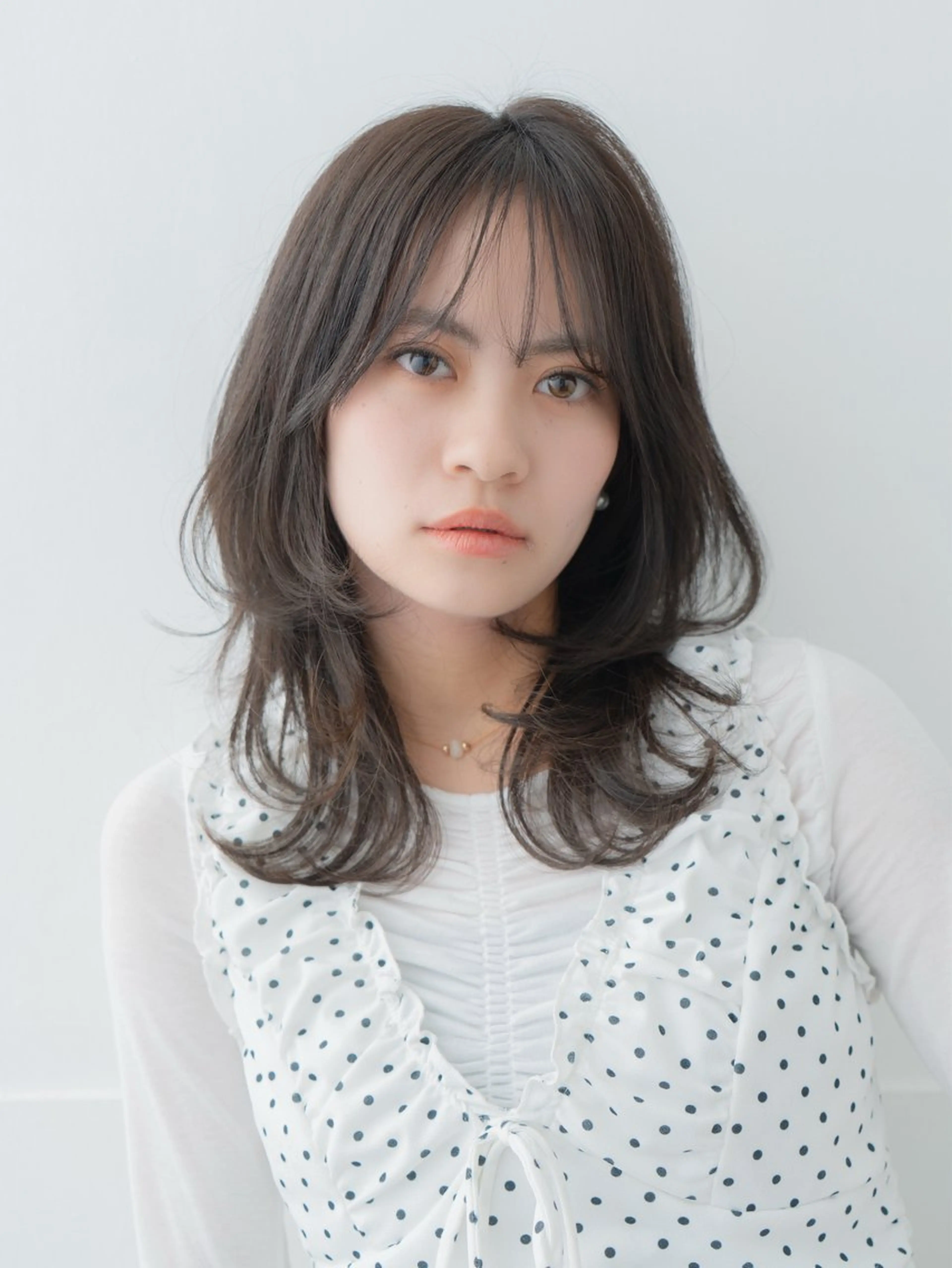 セミロング カット ヘアカラー 🍀似合わせ透明感 カラーアヤナ🍀のヘアスタイル