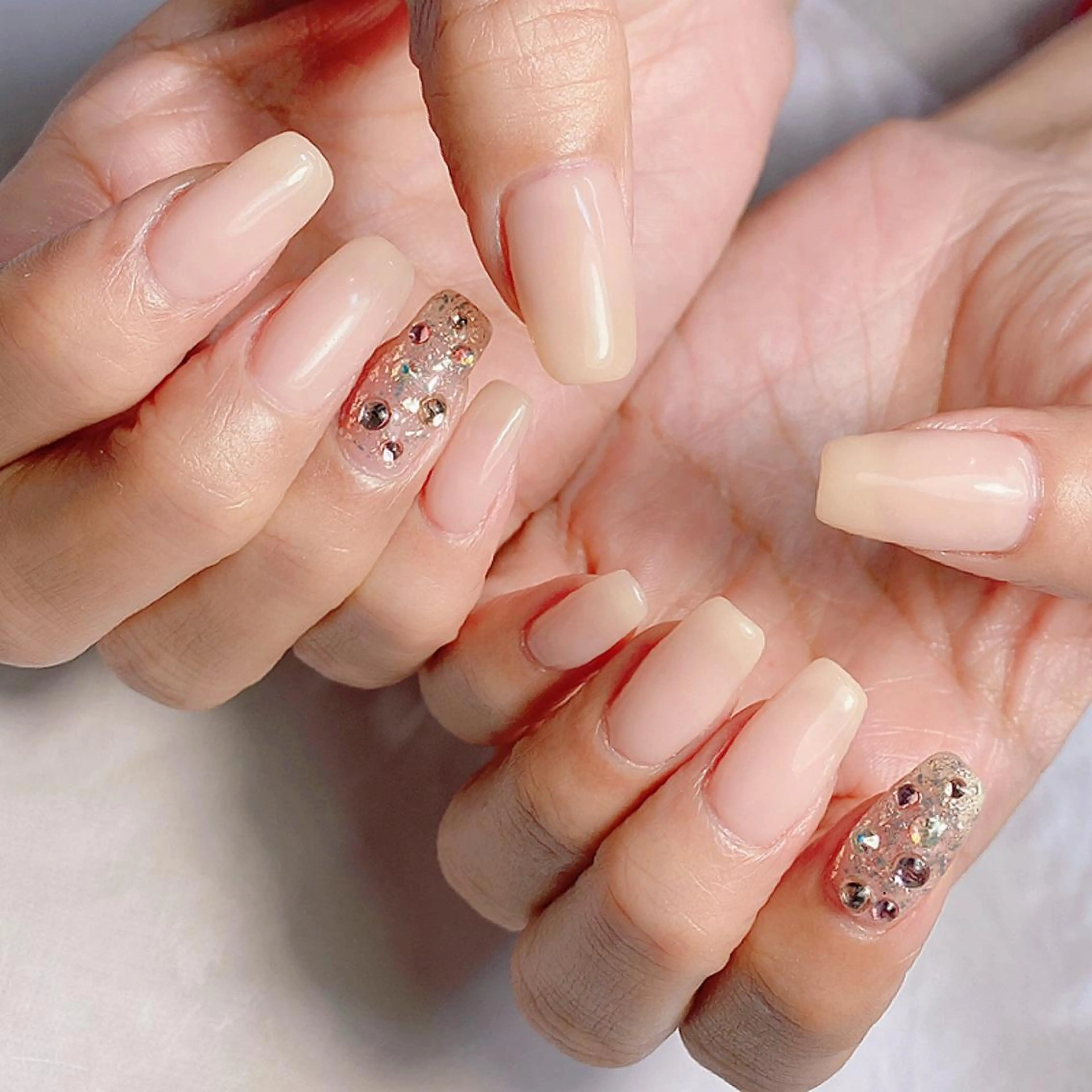 ネイル ワンカラーネイル RiLion💗 Risa🦋💜のネイルデザイン