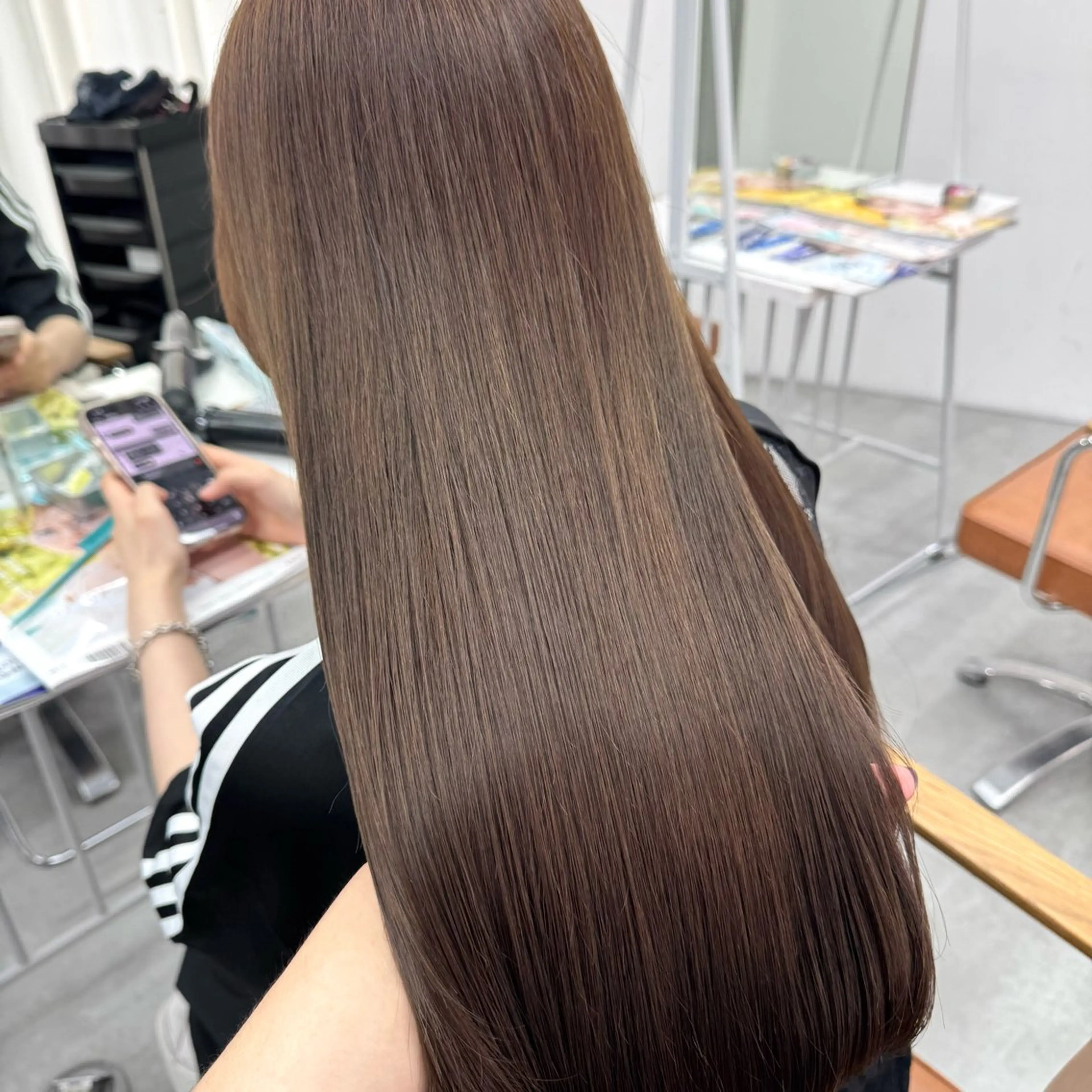 ロング カラー ヘアアレンジ ヘアカラー ブリーチなしカラー /新百合ヶ丘/安形翔のヘアスタイル