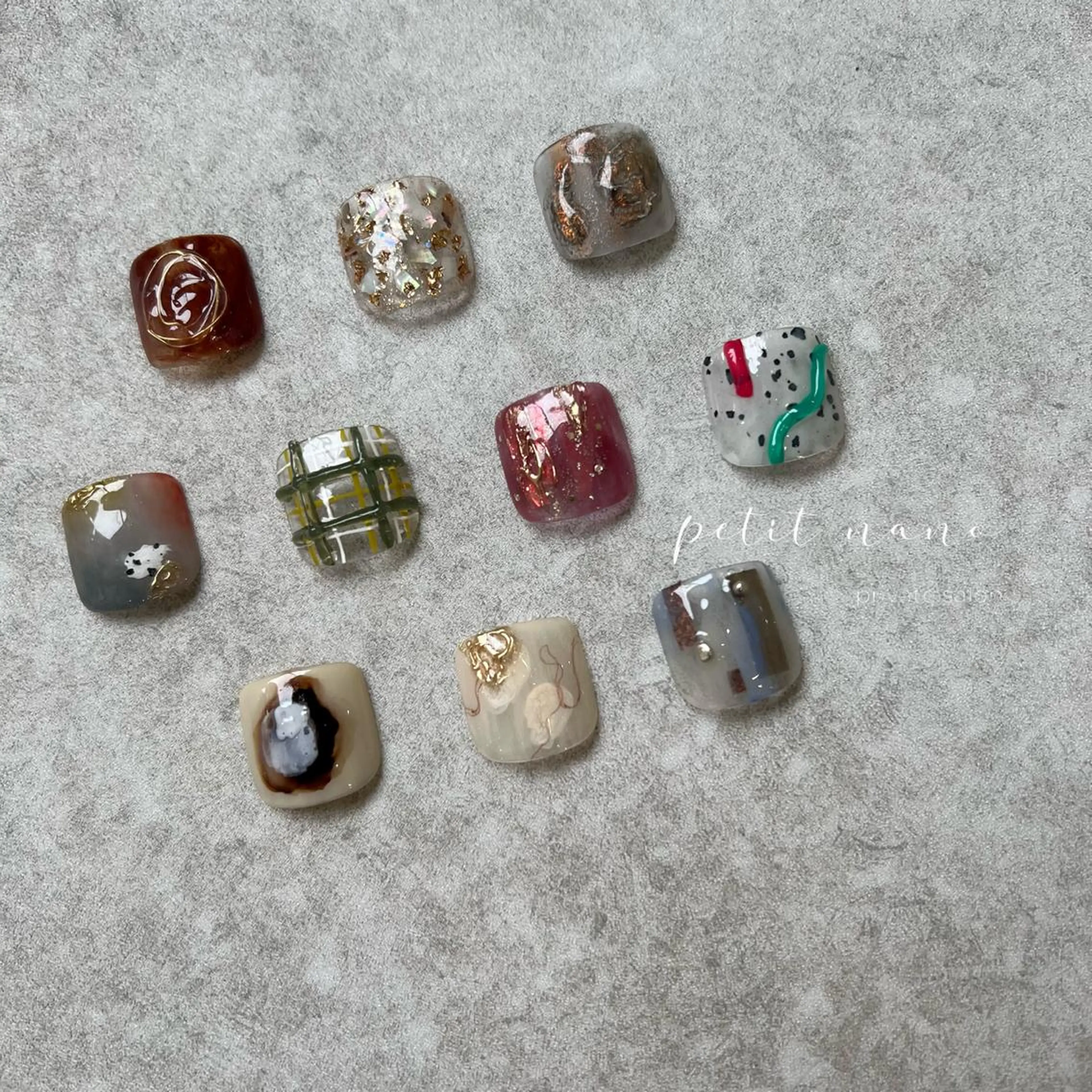 ネイル フットネイル ジェルネイル ニュアンスネイル パラジェル ショートネイル nail‪◯ petitnanoのネイルデザイン