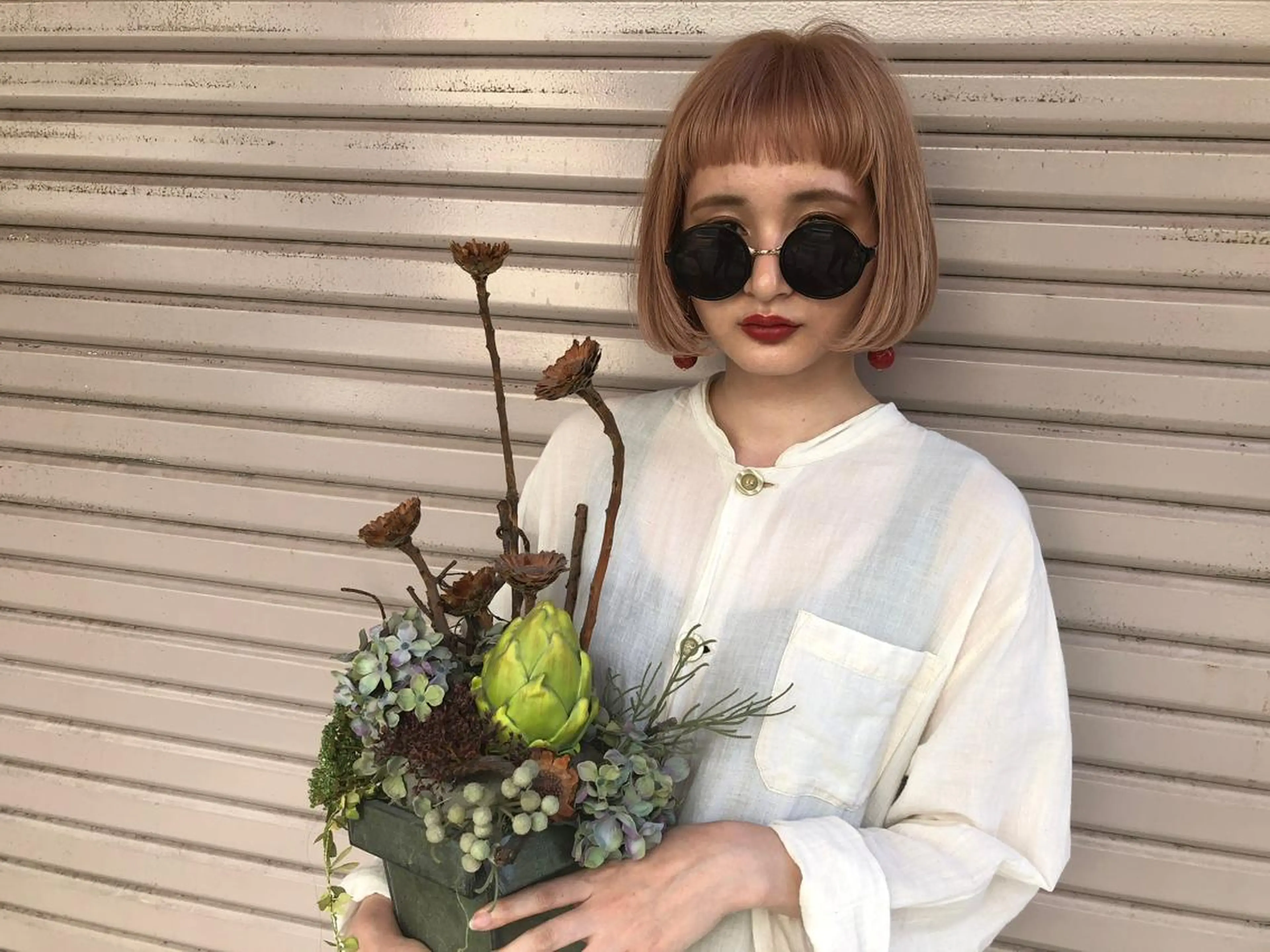 ショート カラー カット ヘアカラー トリートメント ショート/ボブ専門 宮脇美奈/南船場のヘアスタイル