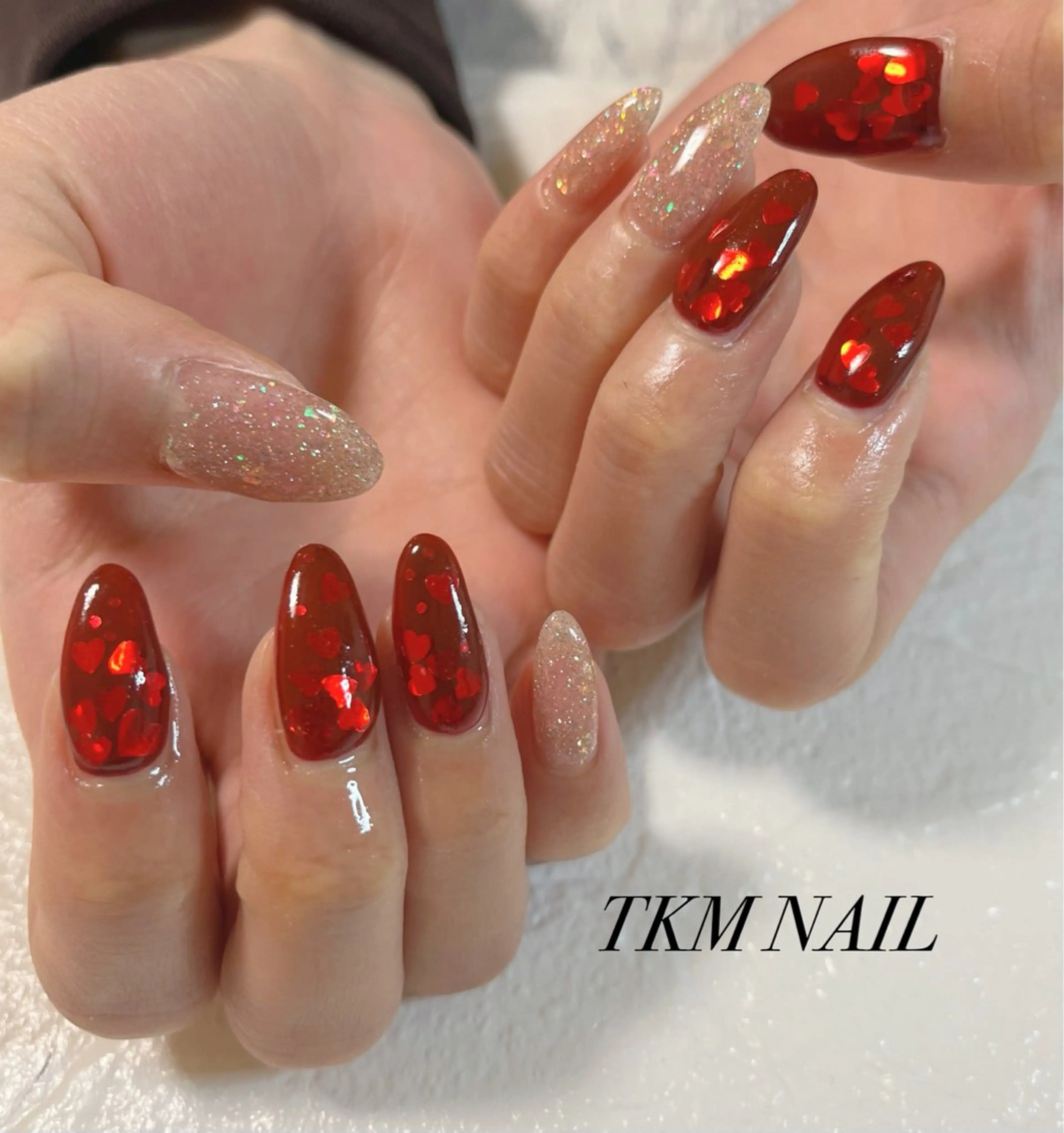 ネイル ハート シンプルネイル ______ TKM  NAILのネイルデザイン