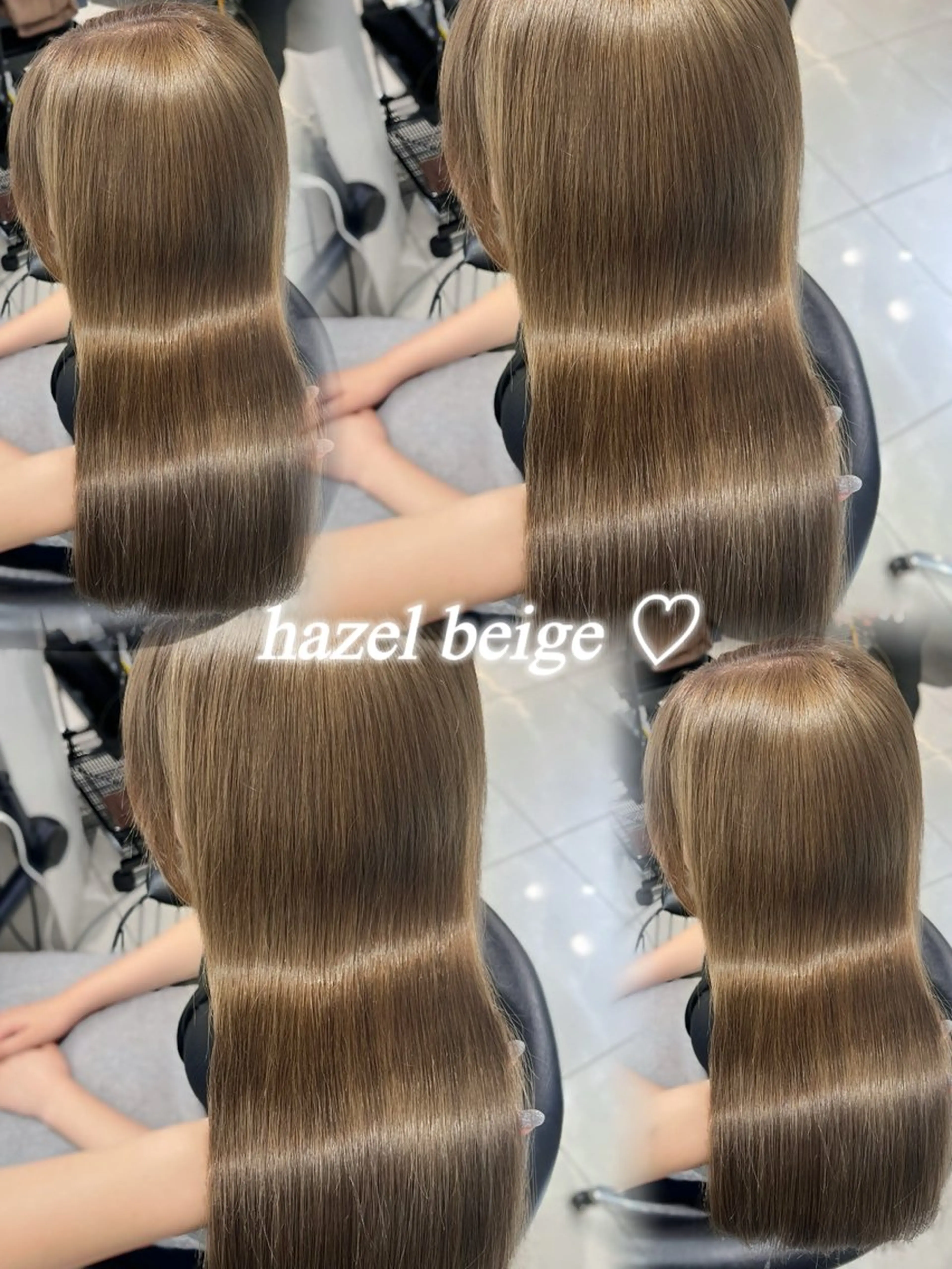 ロング カラー ベージュカラー 透明感カラー ヘーゼル カット ヘアカラー トリートメント 韓国レイヤー×モテ髪 /MITSUKI🤍のヘアスタイル