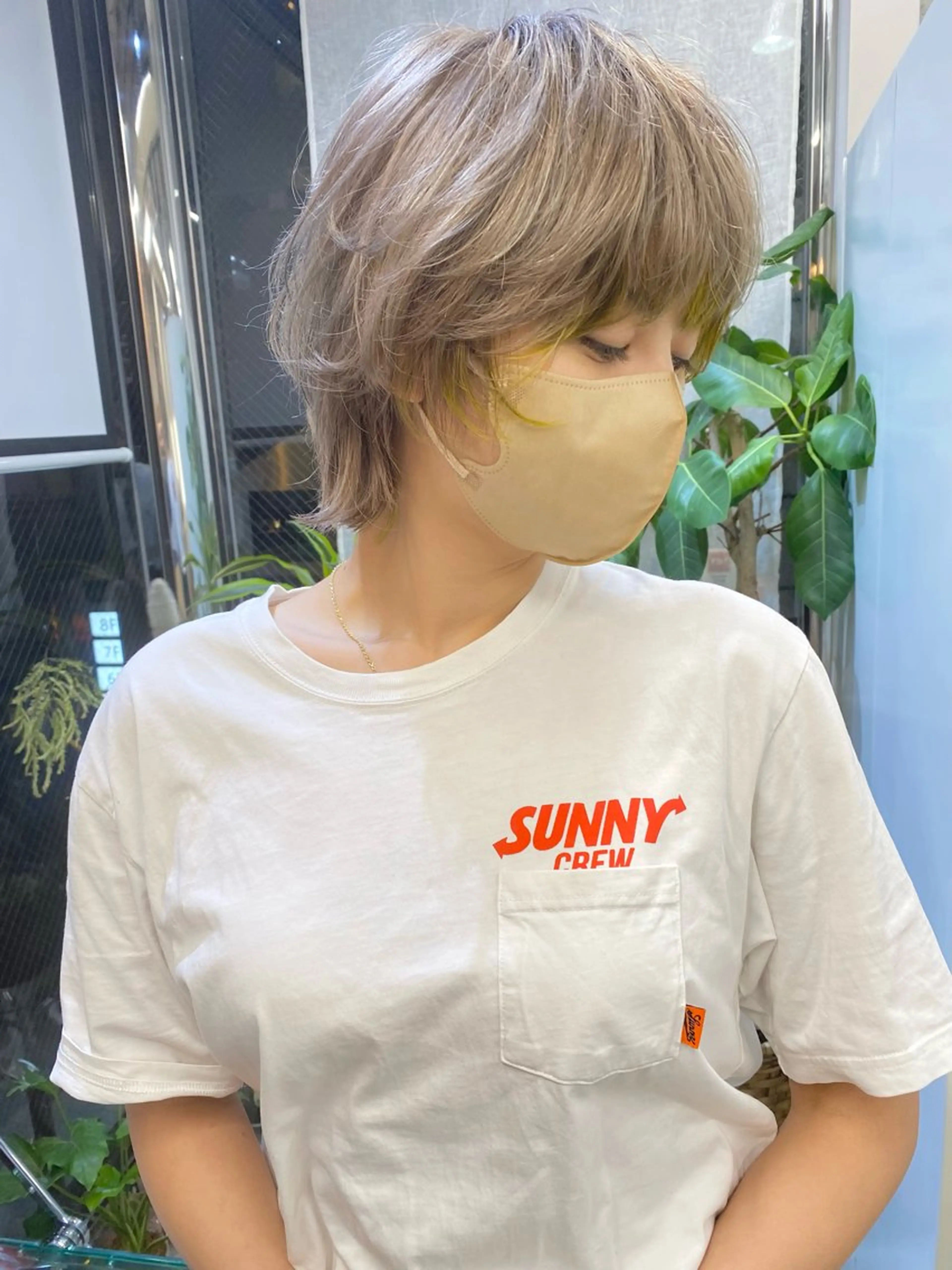 ショート カラー ブリーチ ケアブリーチ ハイトーンカラー ヘアカラー PEYP prod ICON所属・パーマ/ケアブリーチ /博多/YOSUKEのヘアスタイル