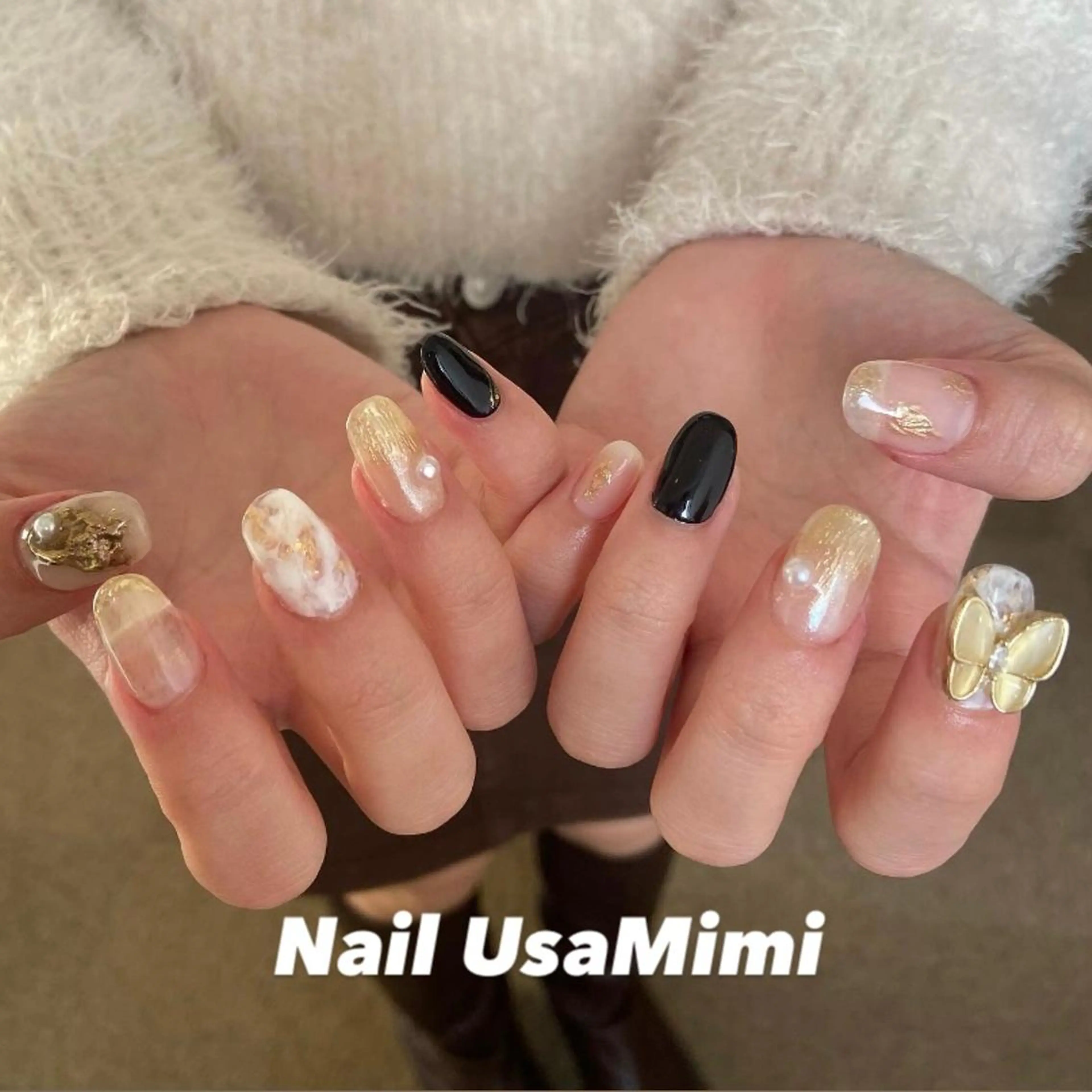 ネイル フットネイル ジェルネイル マグネットネイル 持ち込み ニュアンスネイル 本町ネイルNail UsaMimiのネイルデザイン