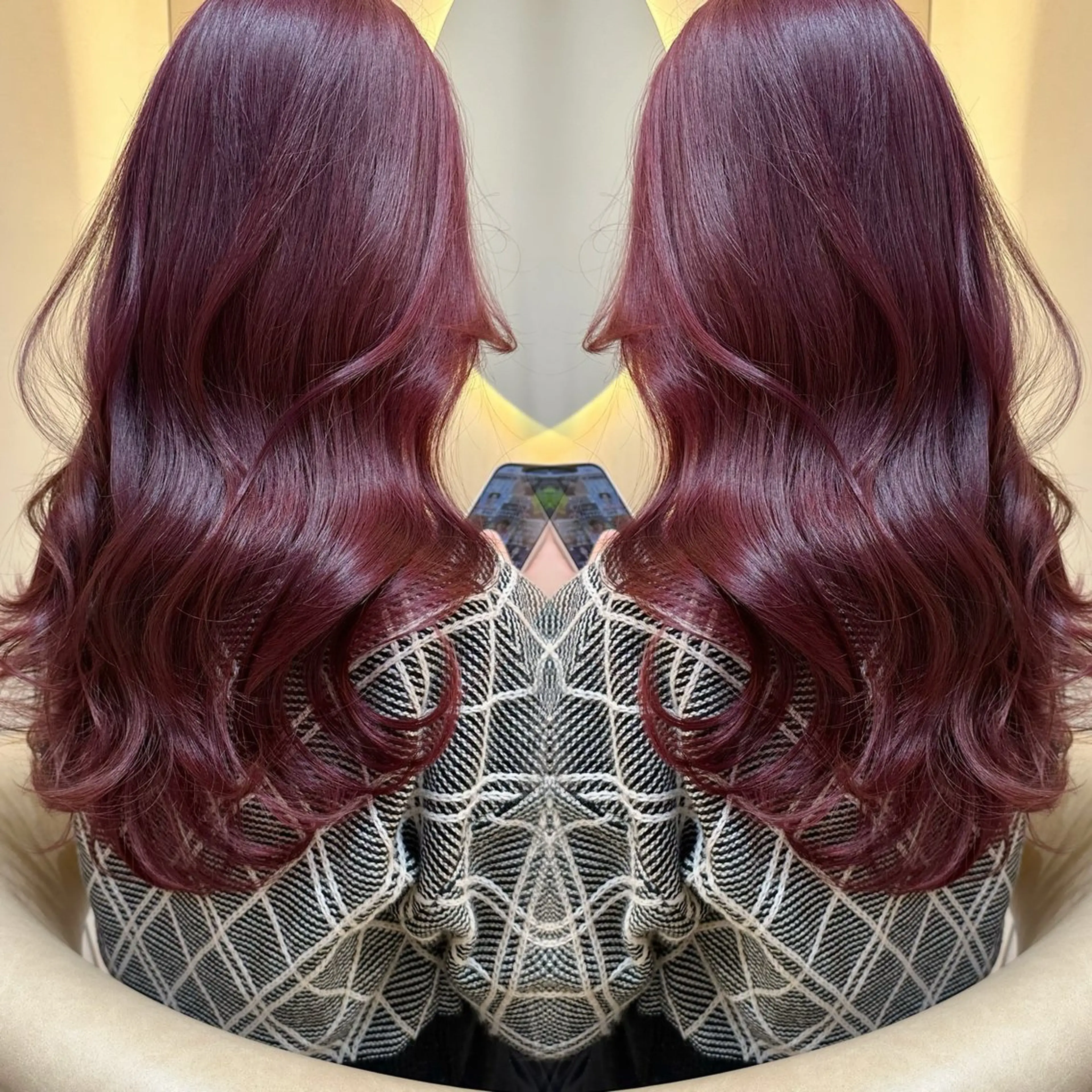 カラー ❤️ブリーチなし💚 ダブルカラー平野実花のヘアスタイル