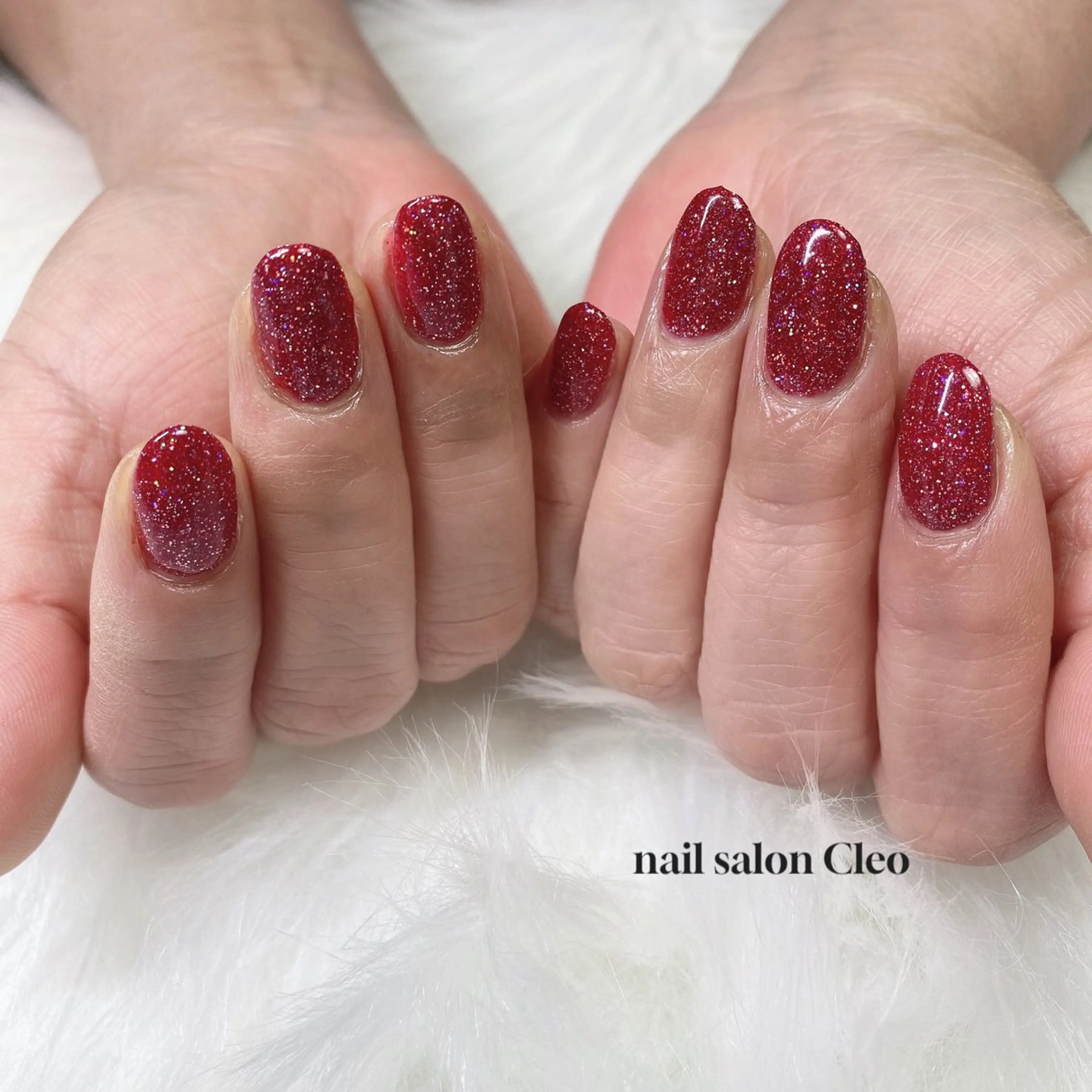 ネイル フラッシュネイル キラキラネイル ラメ(グリッター) ワンカラーネイル Cleo クレオのネイルデザイン