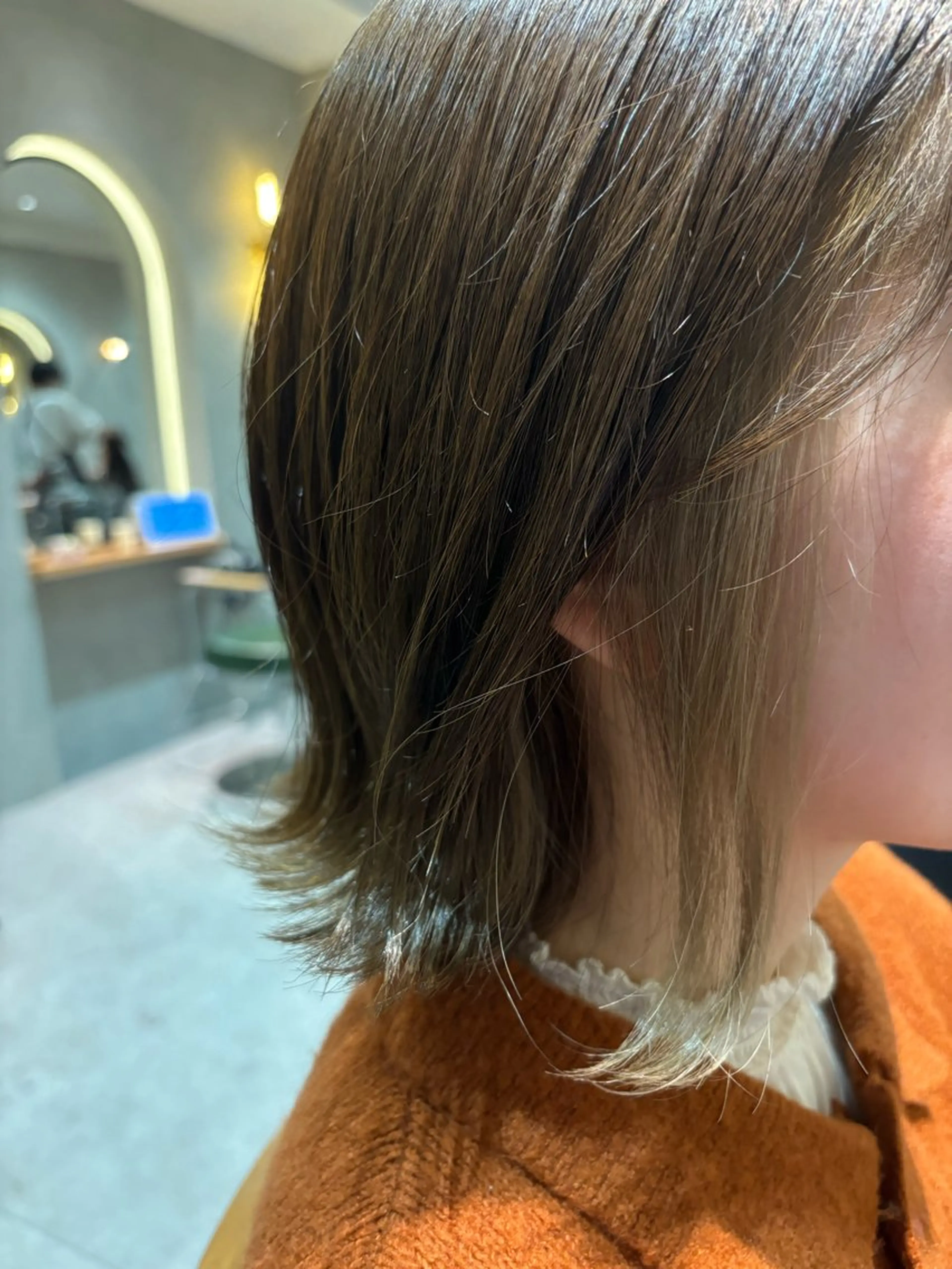 ミディアム カラー ヘアカラー トリートメント 京都駅☆髪質改善 🎀アミ🎀のヘアスタイル