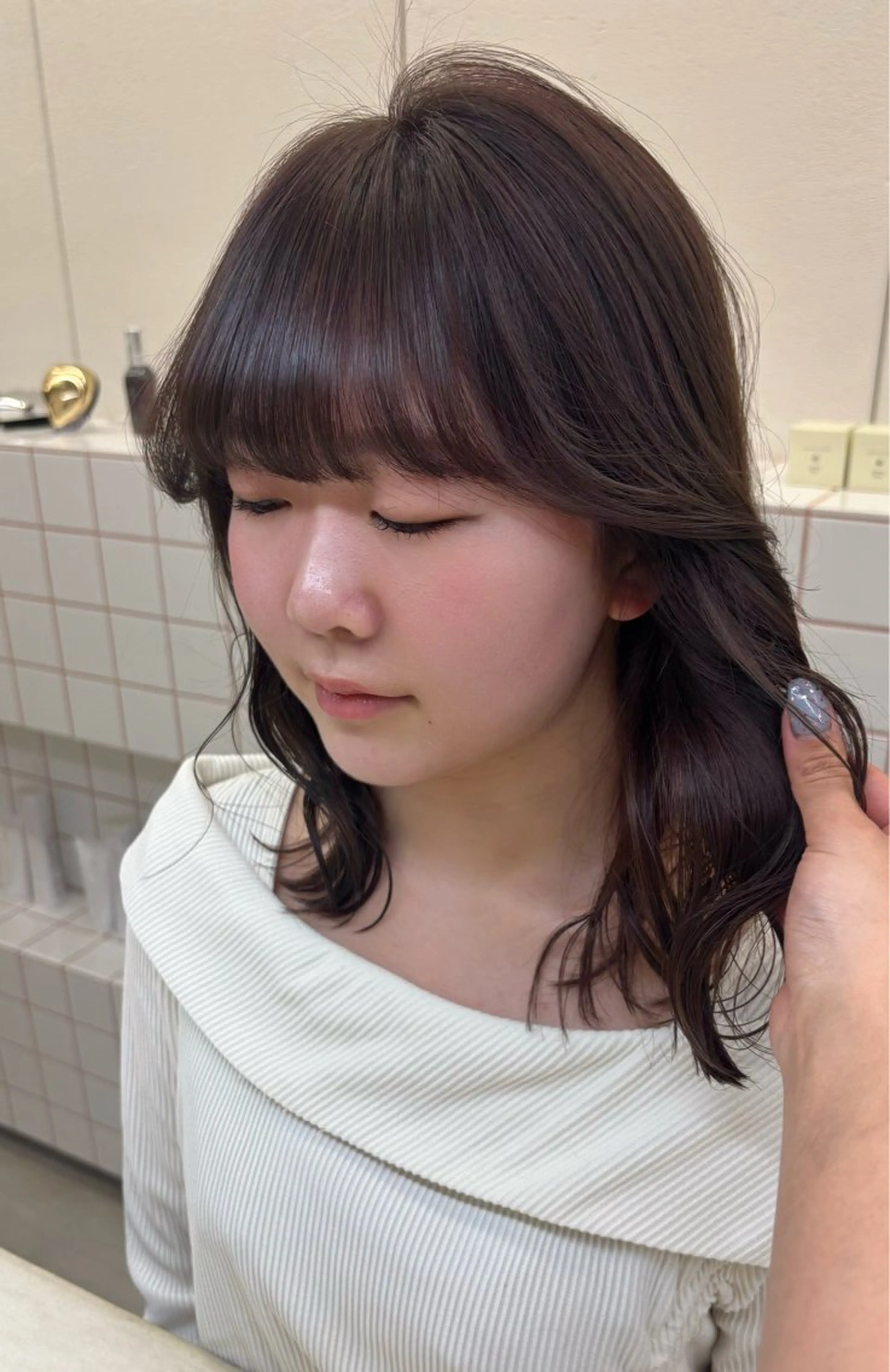 カラー ヘアカラー トリートメント Asumi/伏見 /ブリーチ/花屋併設のヘアスタイル