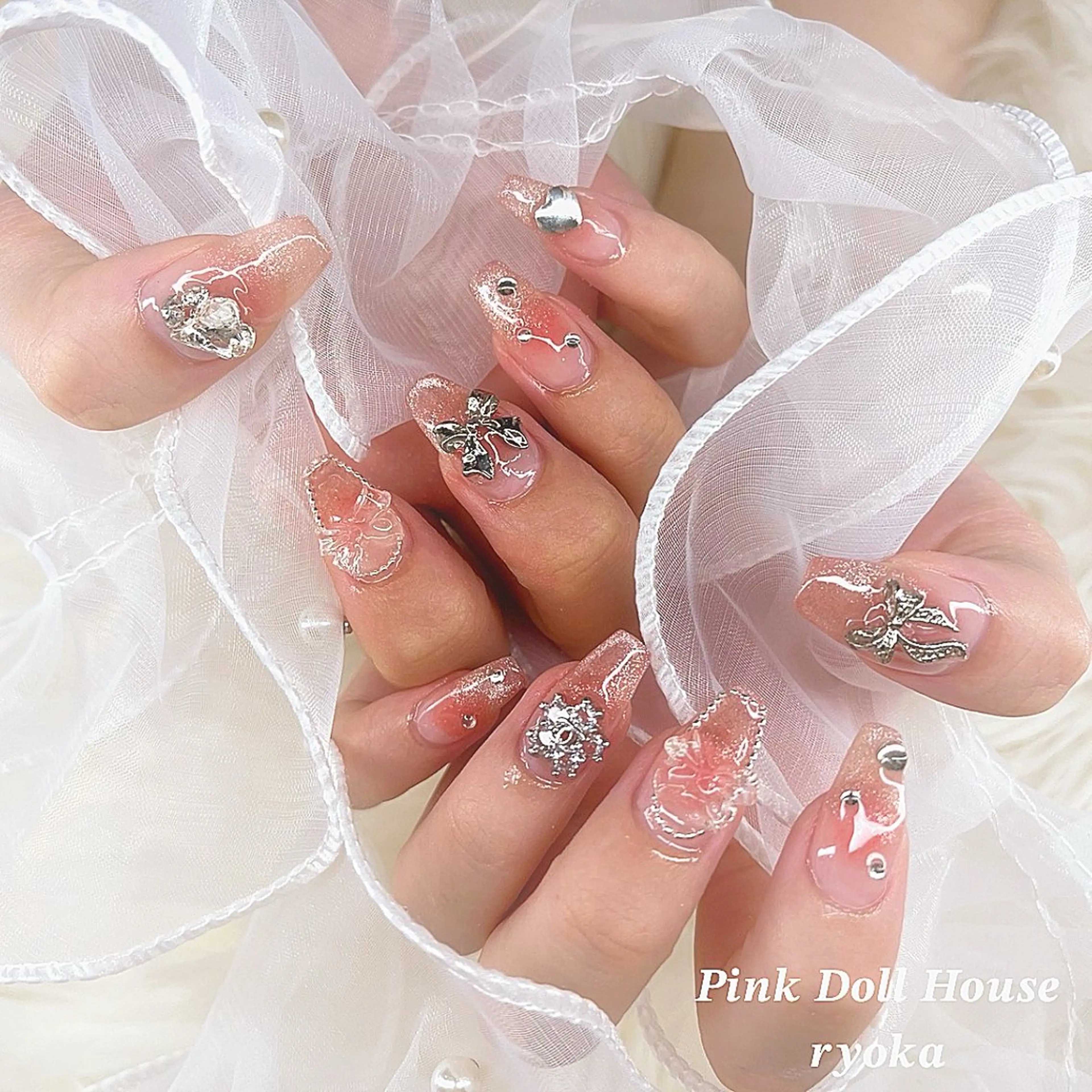 ネイル ハンドネイル Pink Doll House所属・ryoka 🎀のネイルデザイン