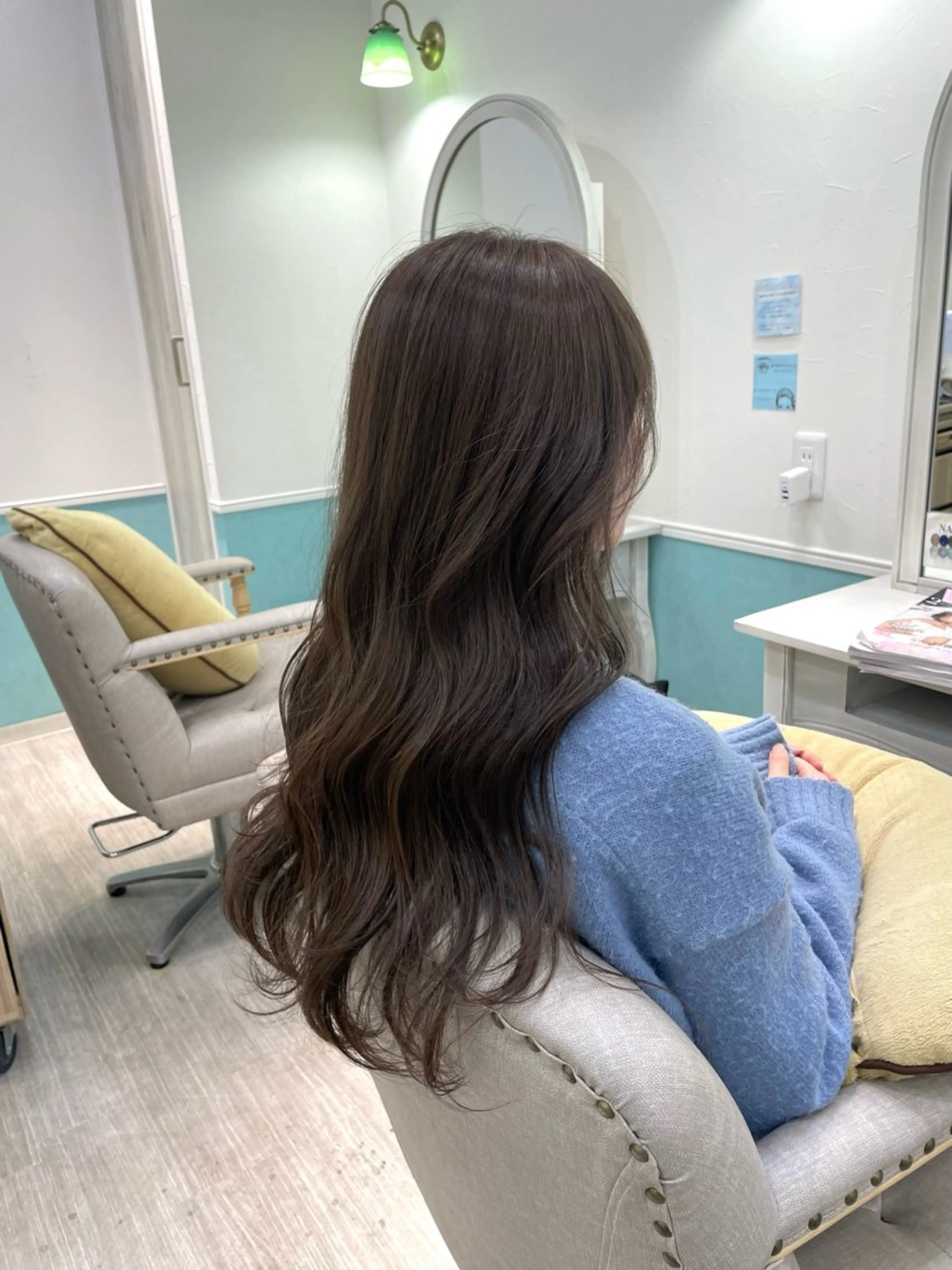 ロング ヘアカラー トリートメント ネモトメイナ🌿‬ 今月末で退職しますのヘアスタイル