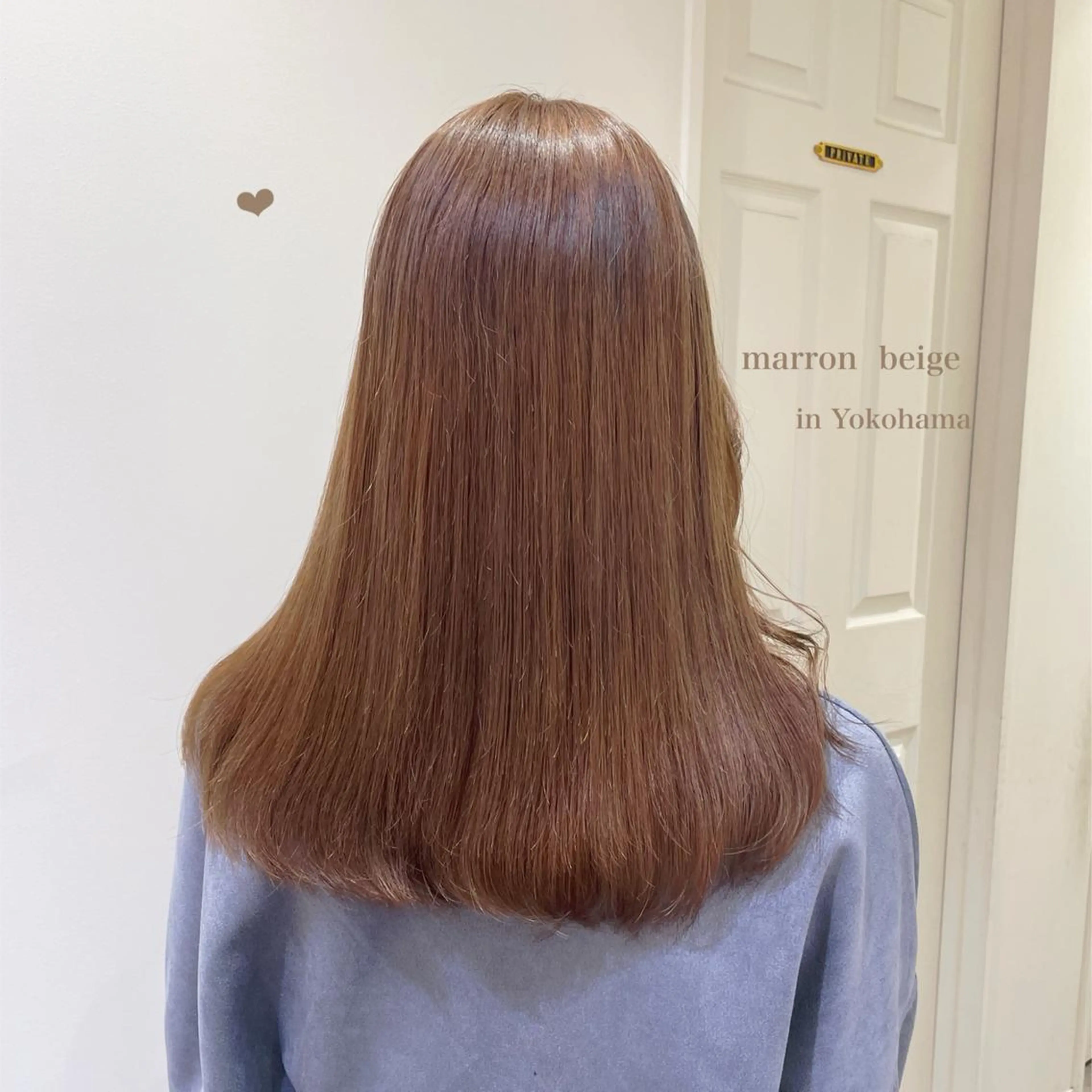 セミロング カラー ベージュカラー ブリーチ エクステ/ハイトーン 🐏☁️miminaのヘアスタイル