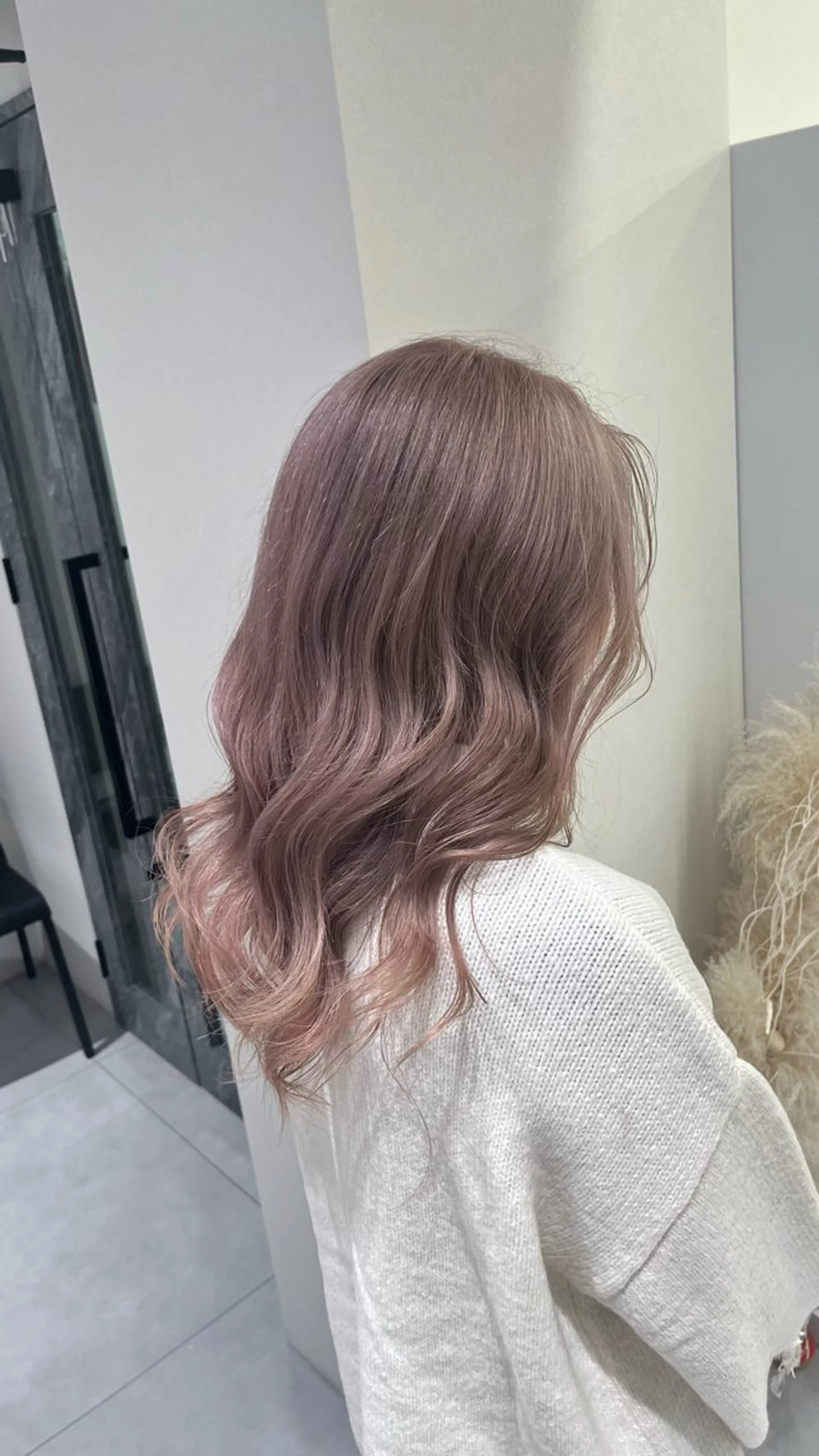 ミディアム カラー 髪質改善/レイヤー 兼折楓馬のヘアスタイル