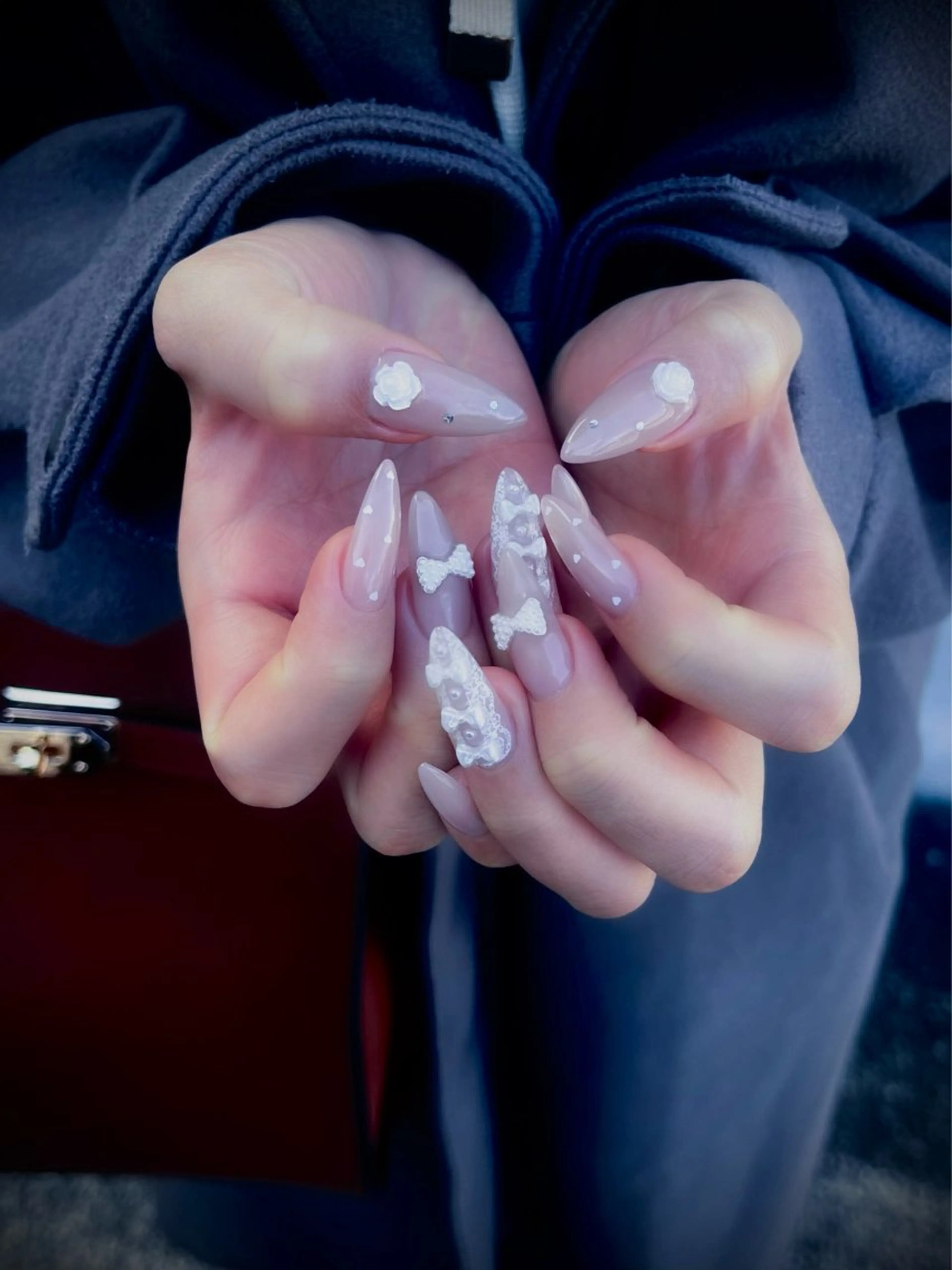 ネイル キラキラネイル マグネットネイル ワンカラーネイル スカルプネイル ワンホンネイル nine.🦋 YUKOのネイルデザイン