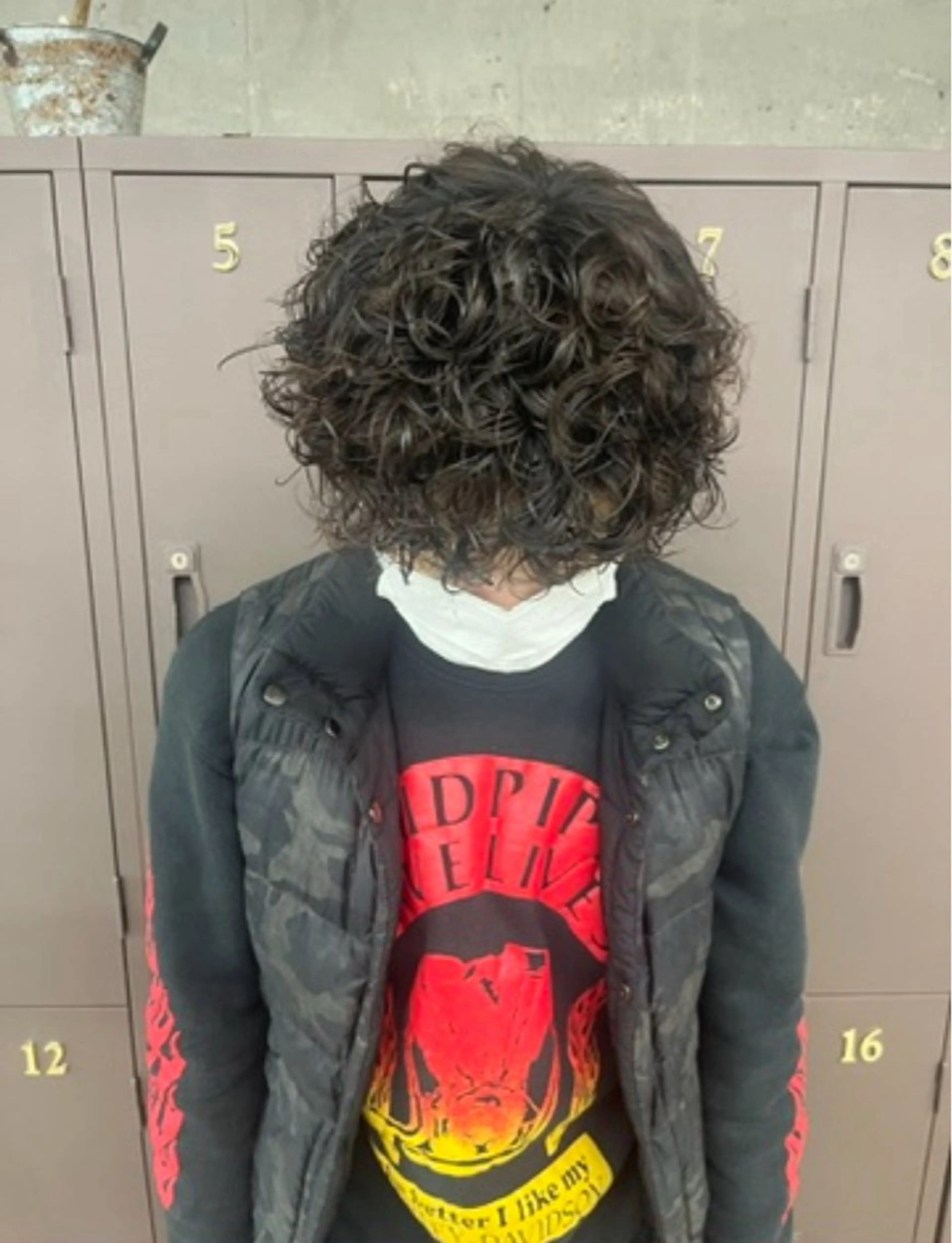 ショート パーマ メンズ ナガノリノ /ボブ/ ベージュ/暖色のヘアスタイル