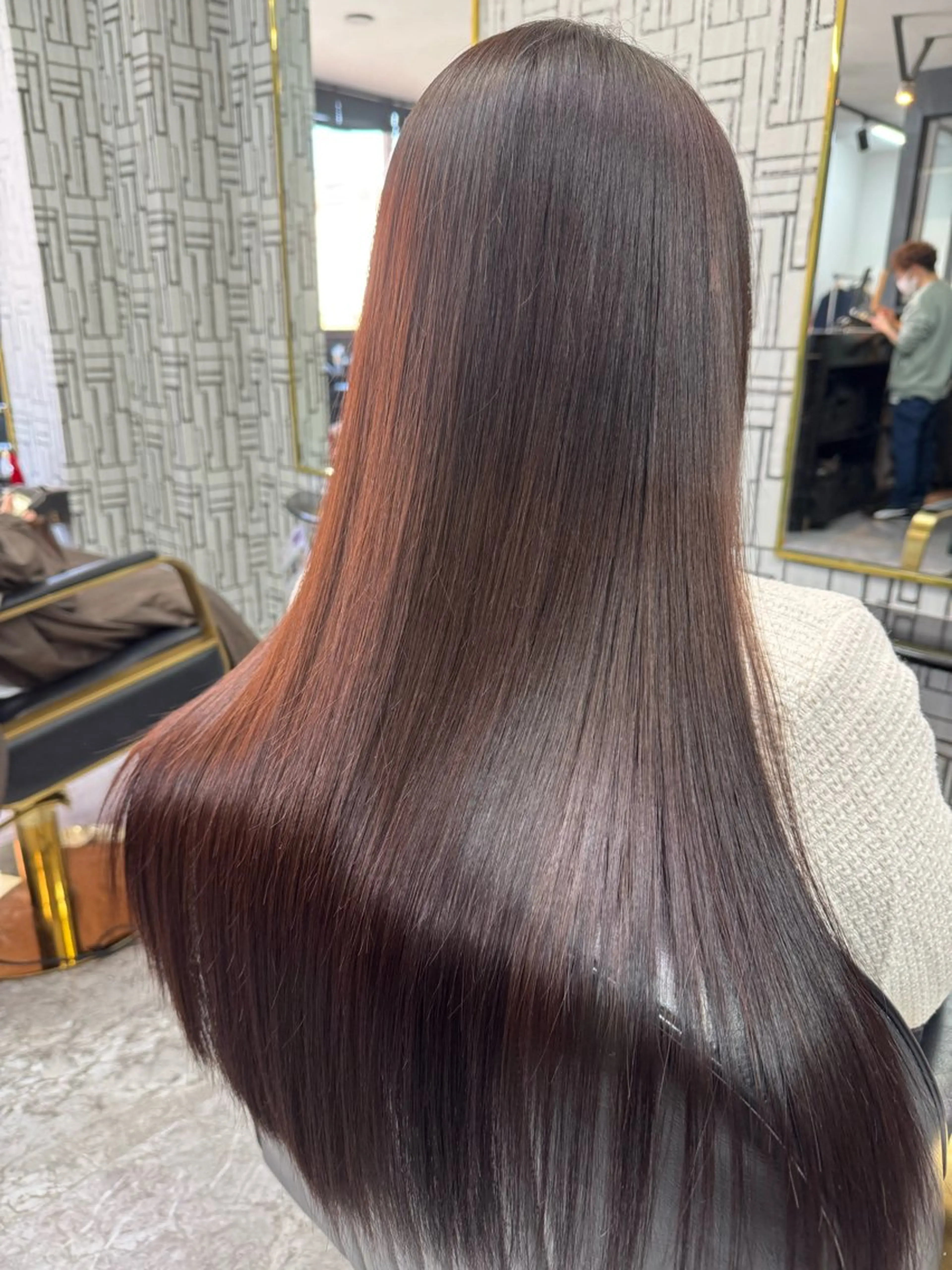 ロング カット 縮毛矯正 トリートメント 篠原 侑作のヘアスタイル