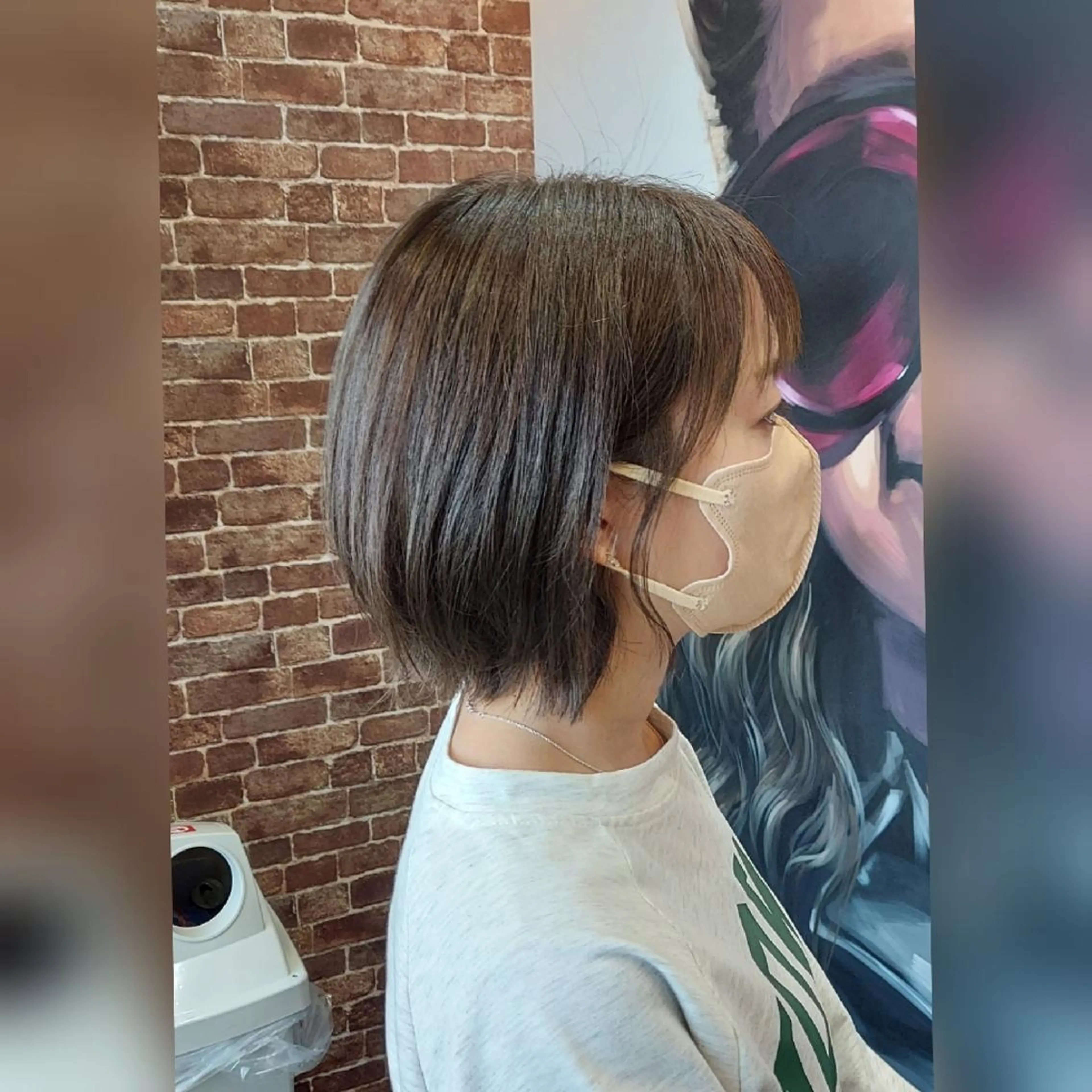 ショート カラー ベージュカラー オリーブベージュ ボブ あかね☆ヘアアレンジ /ボブ/縮毛矯正のヘアスタイル