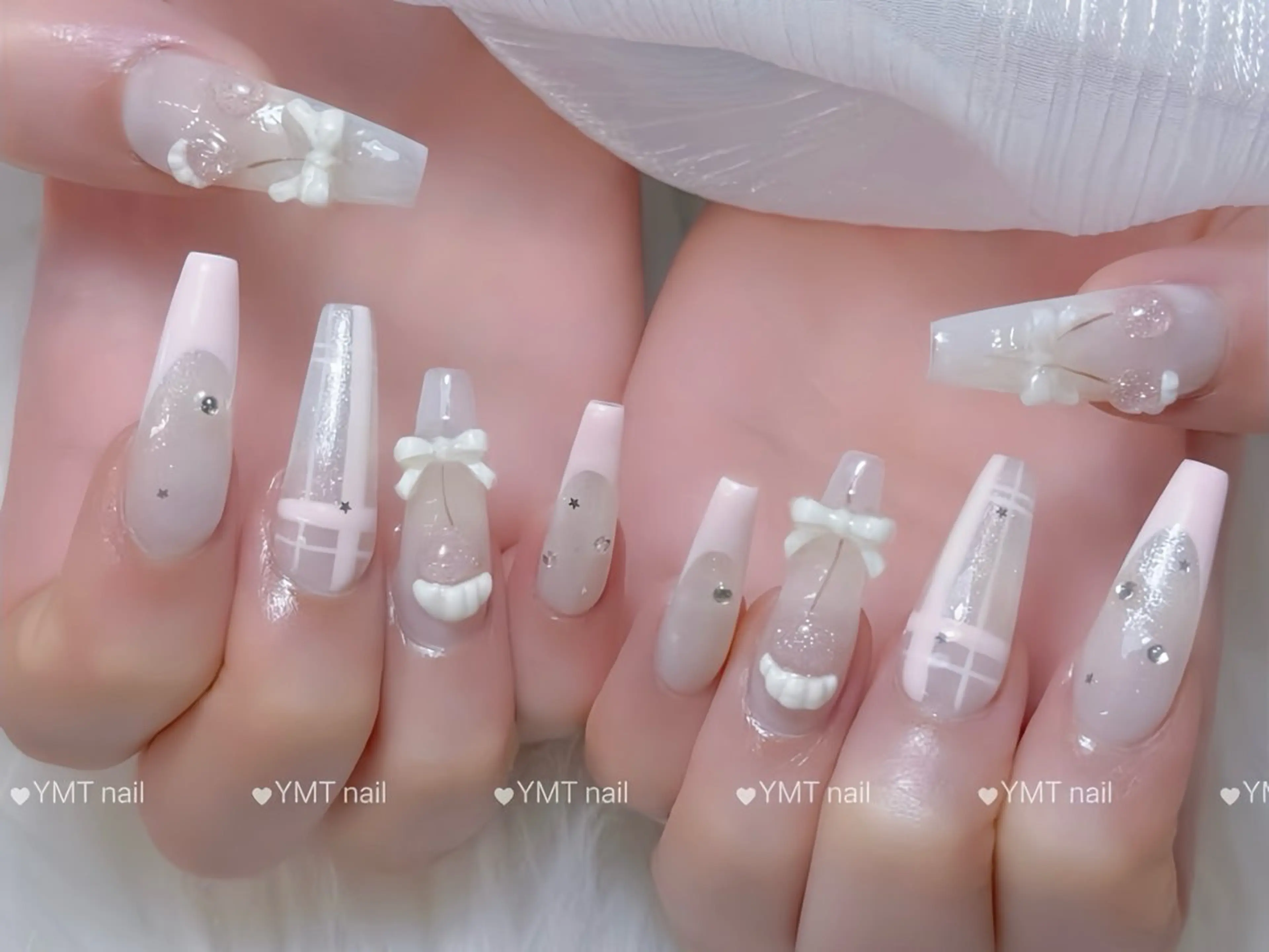ネイル 長さ出し フットネイル ジェルネイル 韓国ネイル マグネットネイル ハンドネイル YMT NailStudioのネイルデザイン