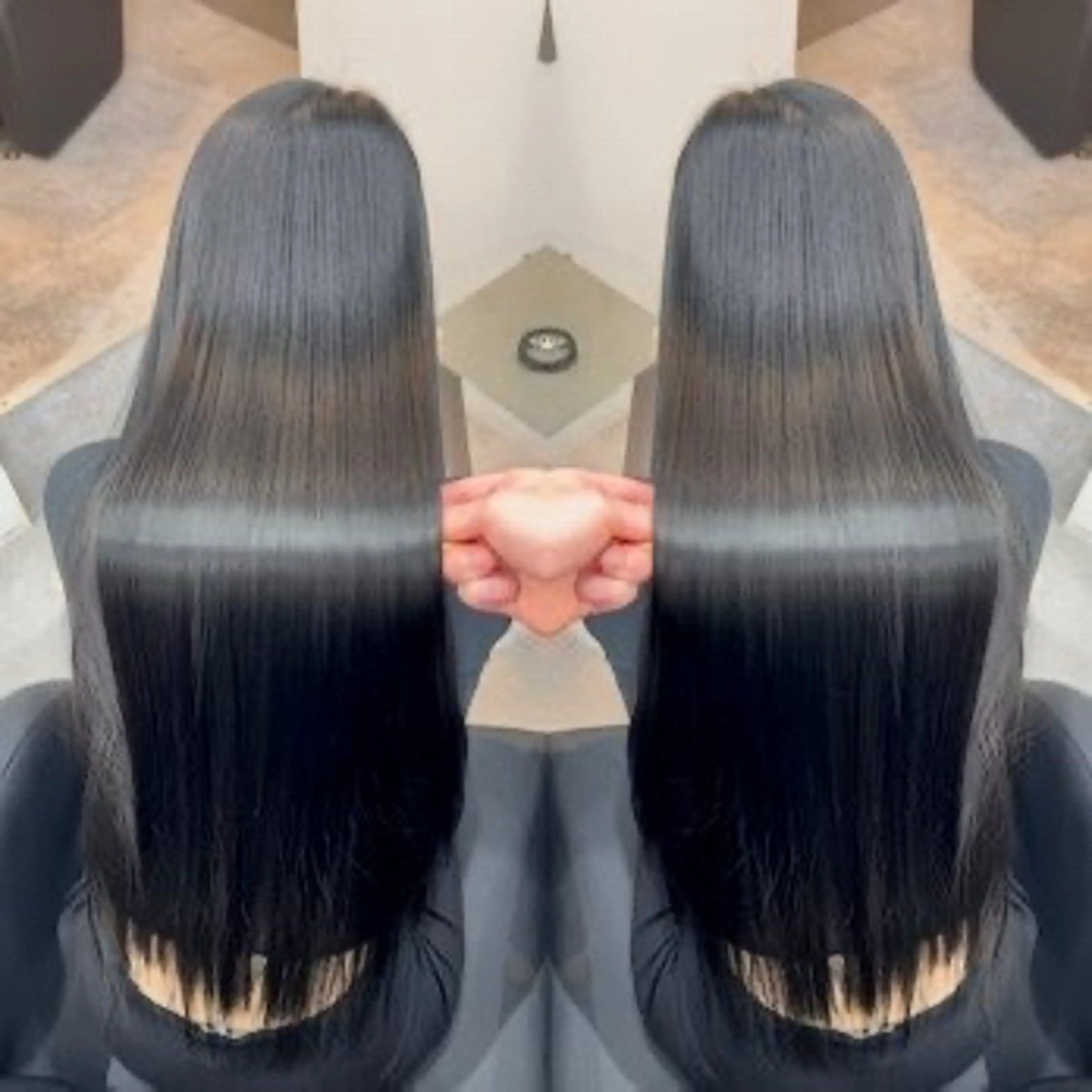 ロング 縮毛矯正 D.I.E.V.A銀座  艶髪/美髪髪質改善＆トリートメント【ディーバ】所属・透明感カラー🤍/ 髪質改善🖤airiのヘアスタイル