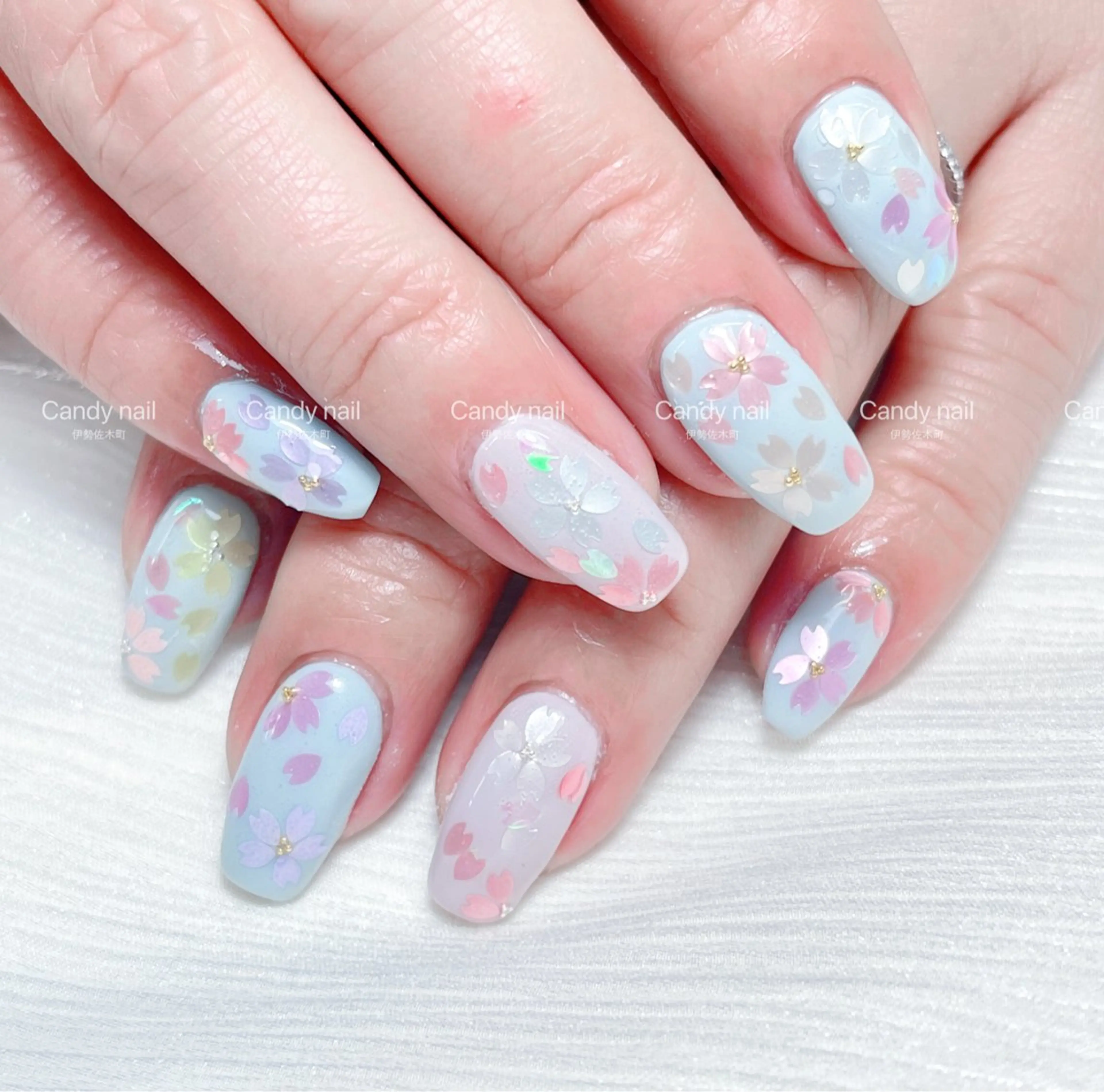 ネイル candy nail 韓国風ワンホンネイルのネイルデザイン