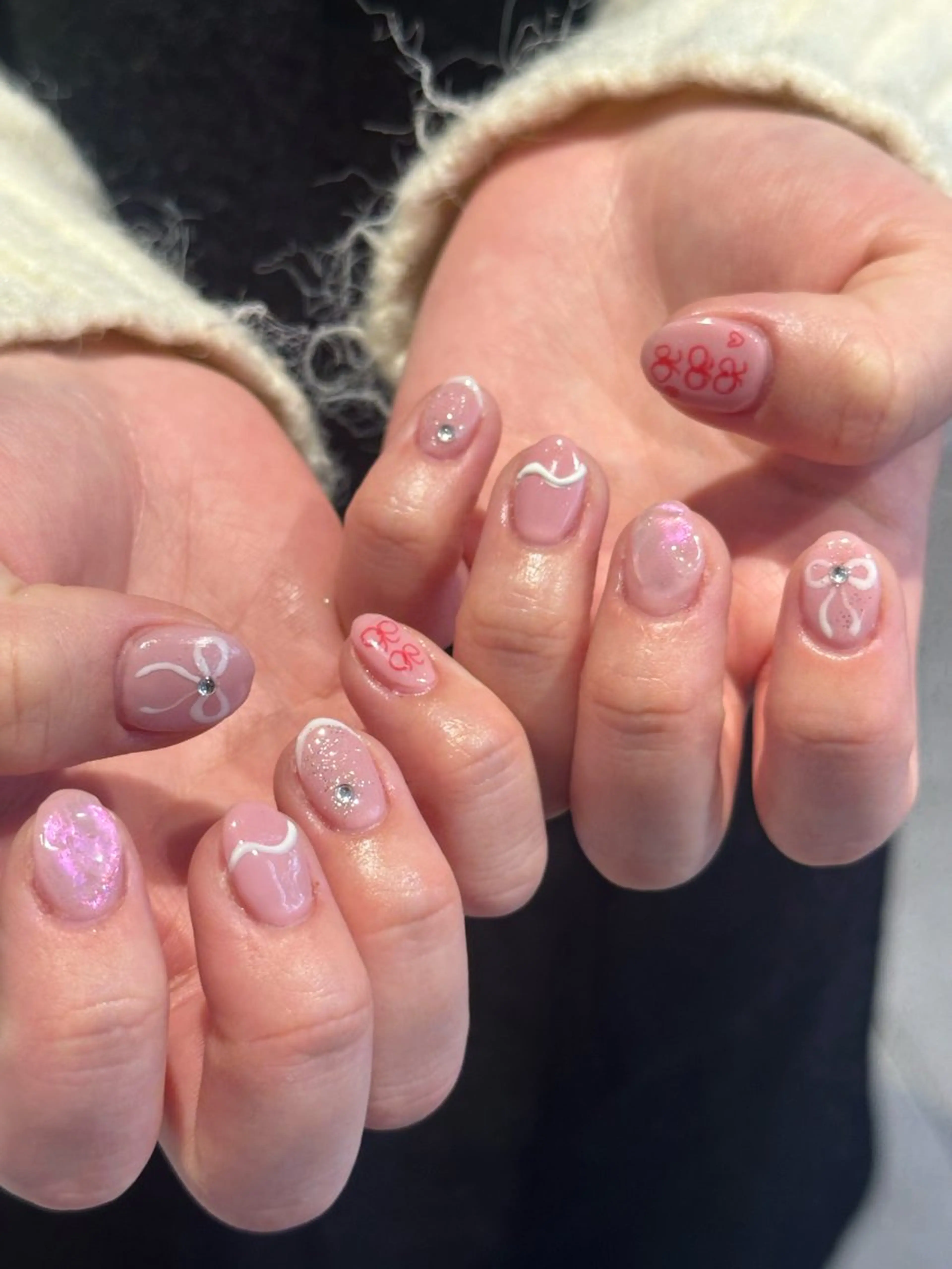 ネイル ハンドネイル 🎀韓国レイヤー特化 🎀ベージュ/ミクのヘアスタイル