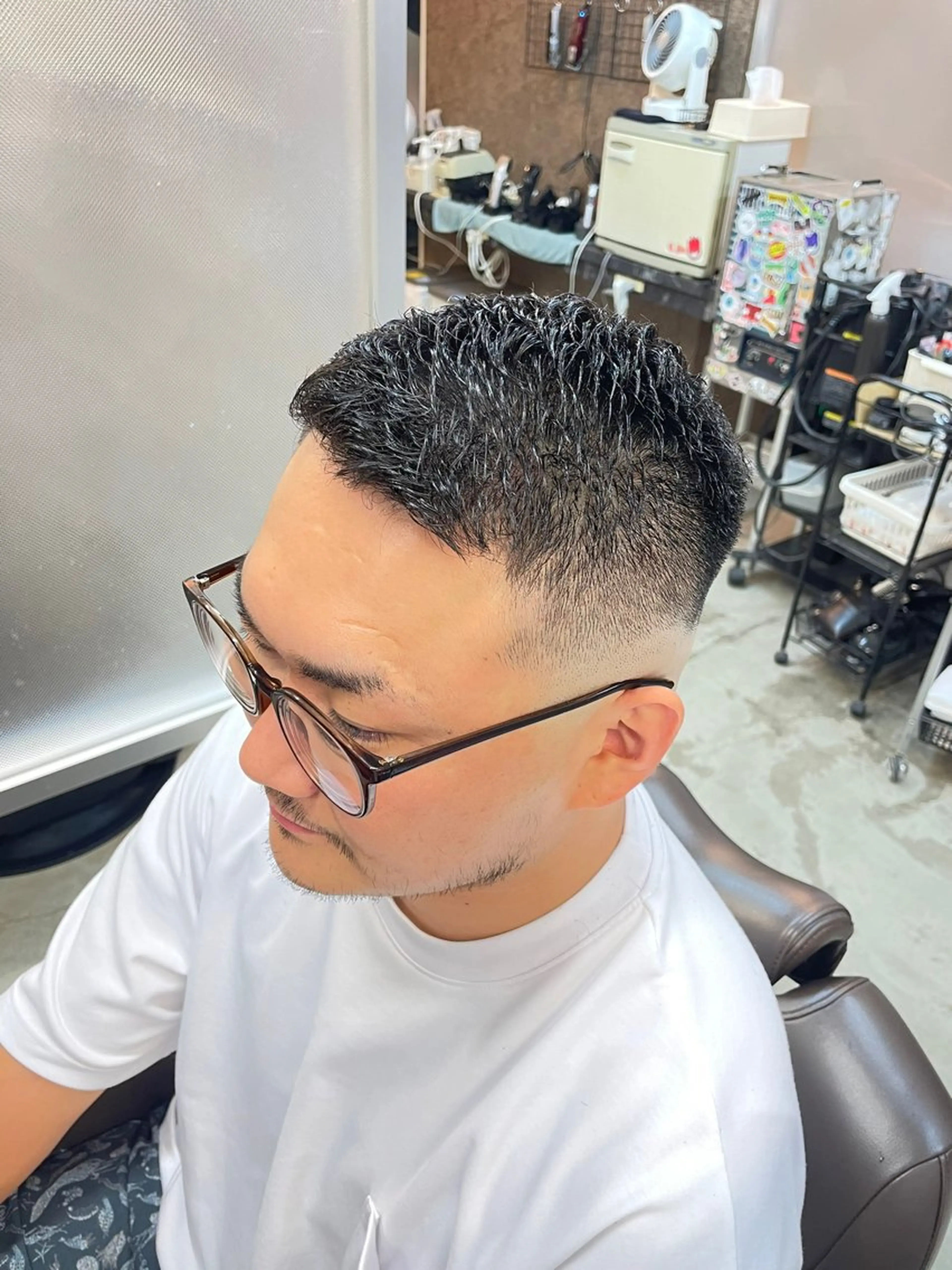 ショート メンズ カット パーマ メンズパーマ特化 カバヤマ　リョウのヘアスタイル