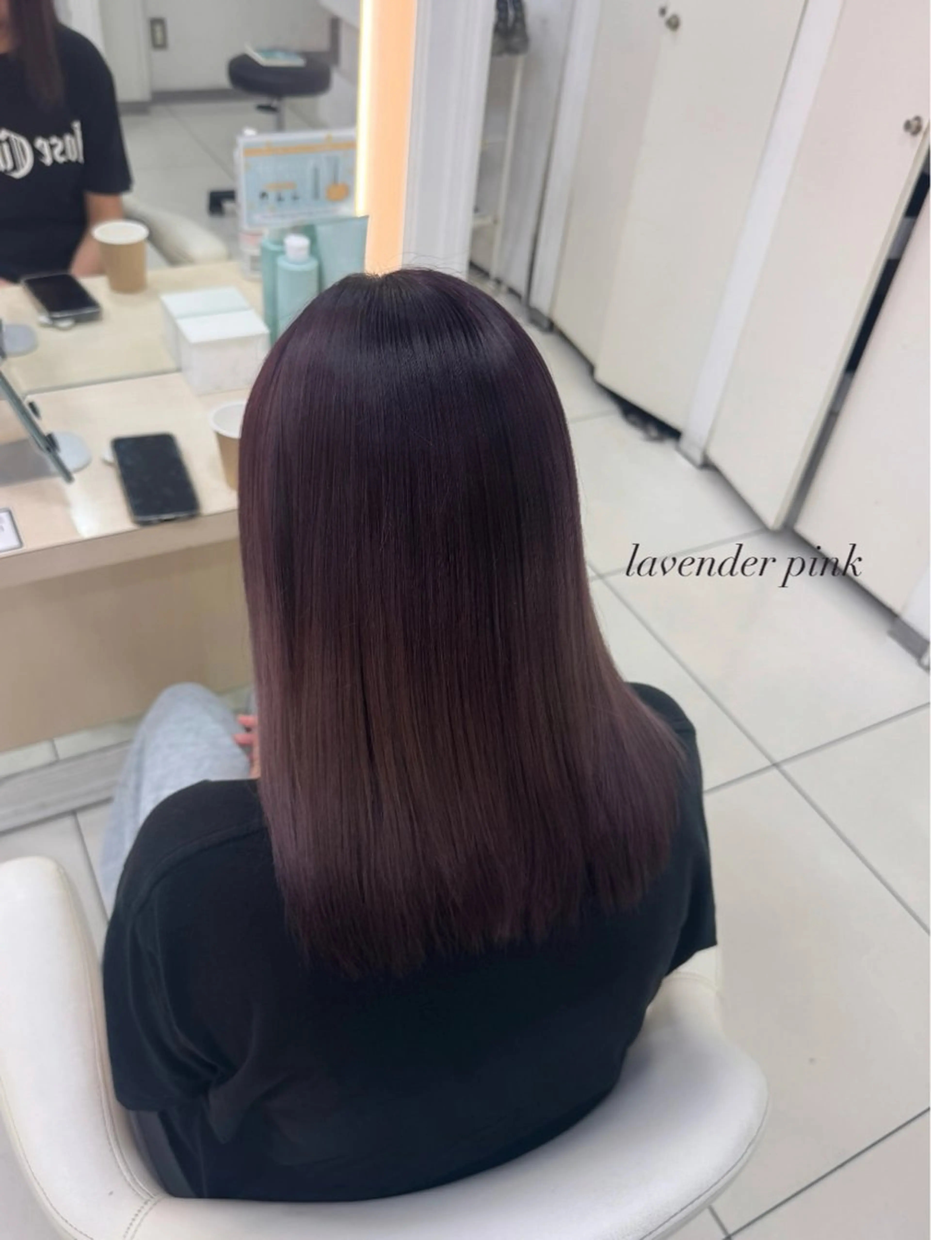 セミロング カラー tomona 𝜗𝜚のヘアスタイル