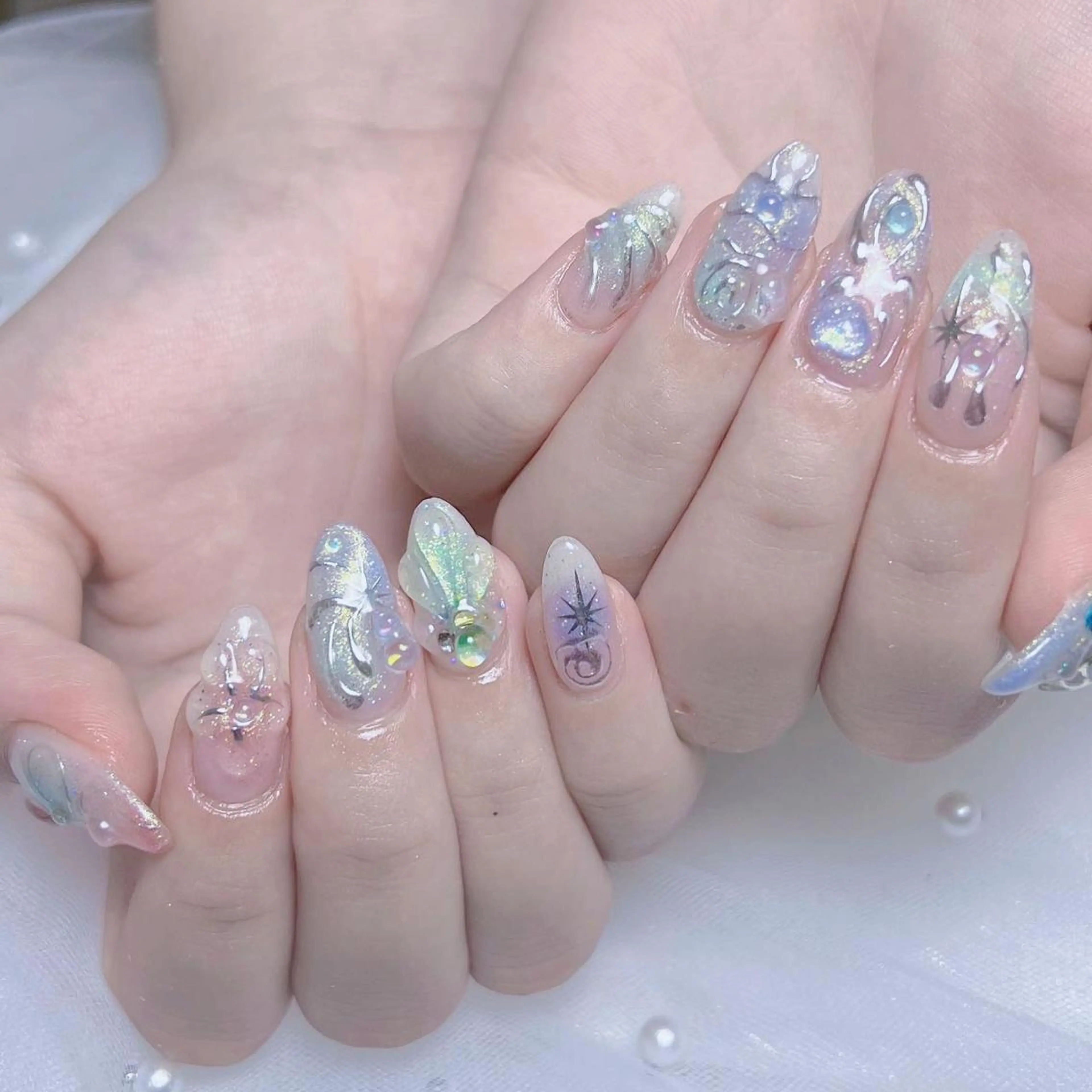 ネイル マグネットネイル NAILサロン 木にいるのネイルデザイン