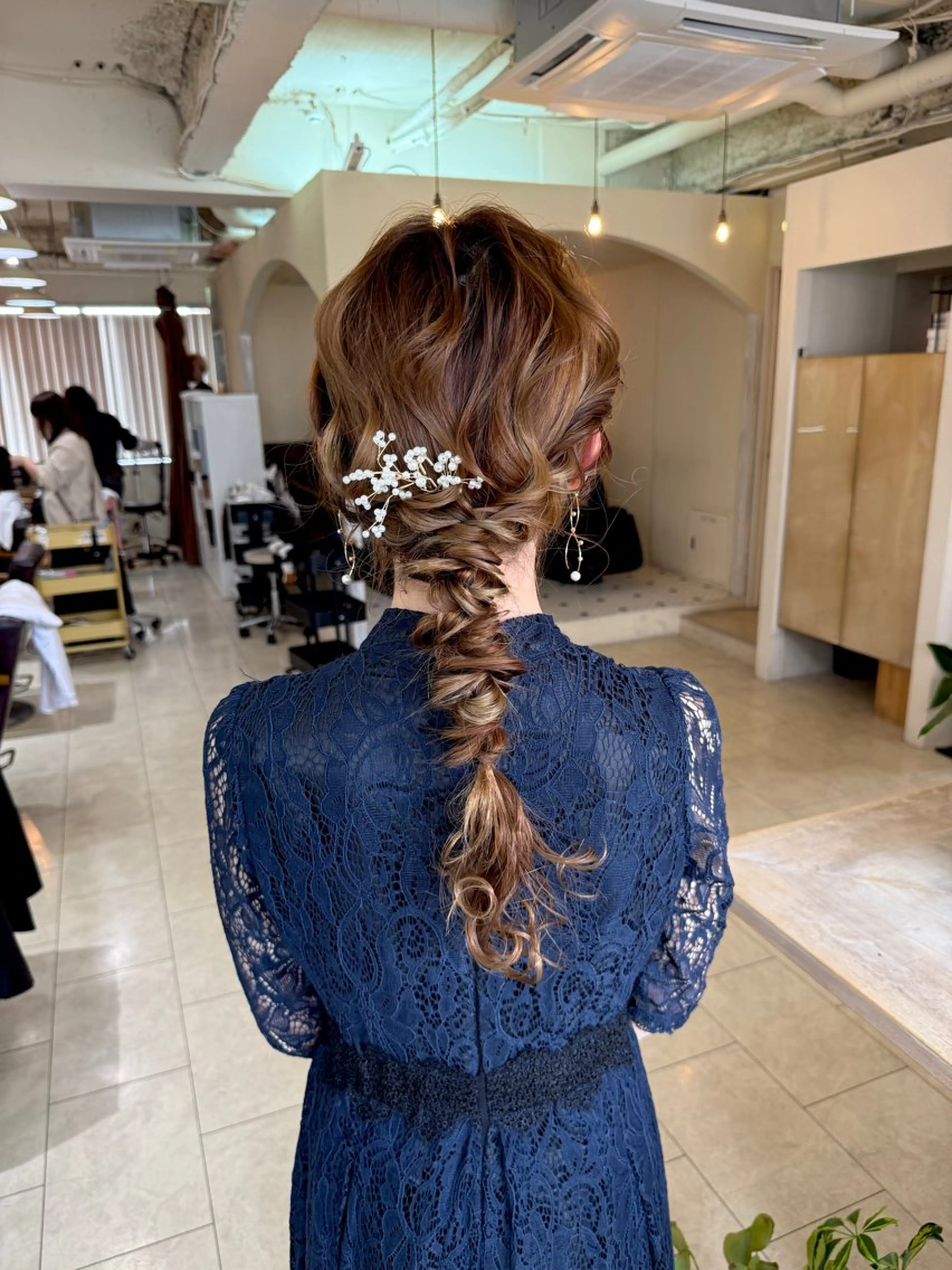 ロング ヘアセット Maho/海外 レイヤー/ハイトーンのヘアスタイル