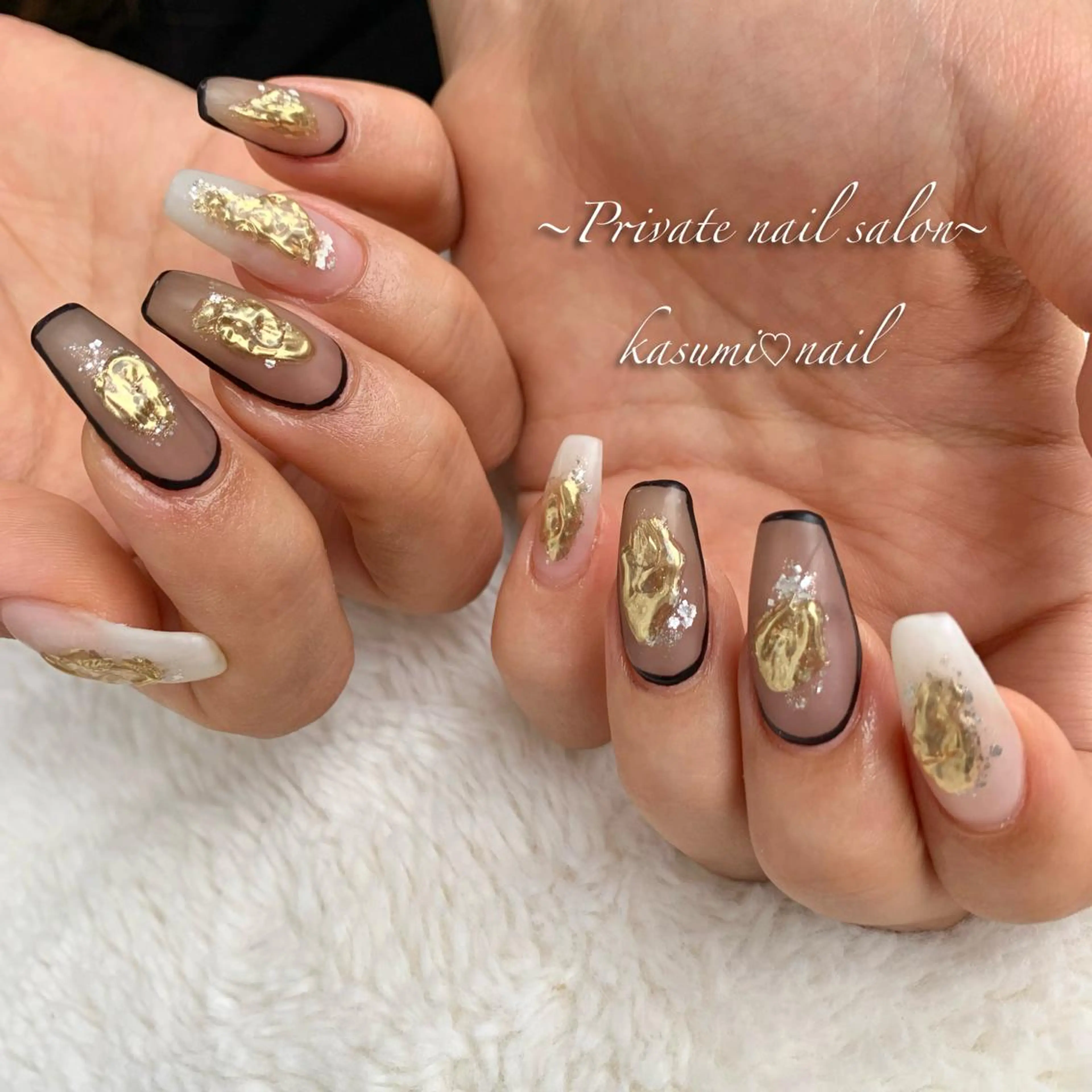 ネイル アートネイル ラメ(グリッター) マグネットネイル ミラーネイル 持ち込み KASUMI♡ Nailのネイルデザイン