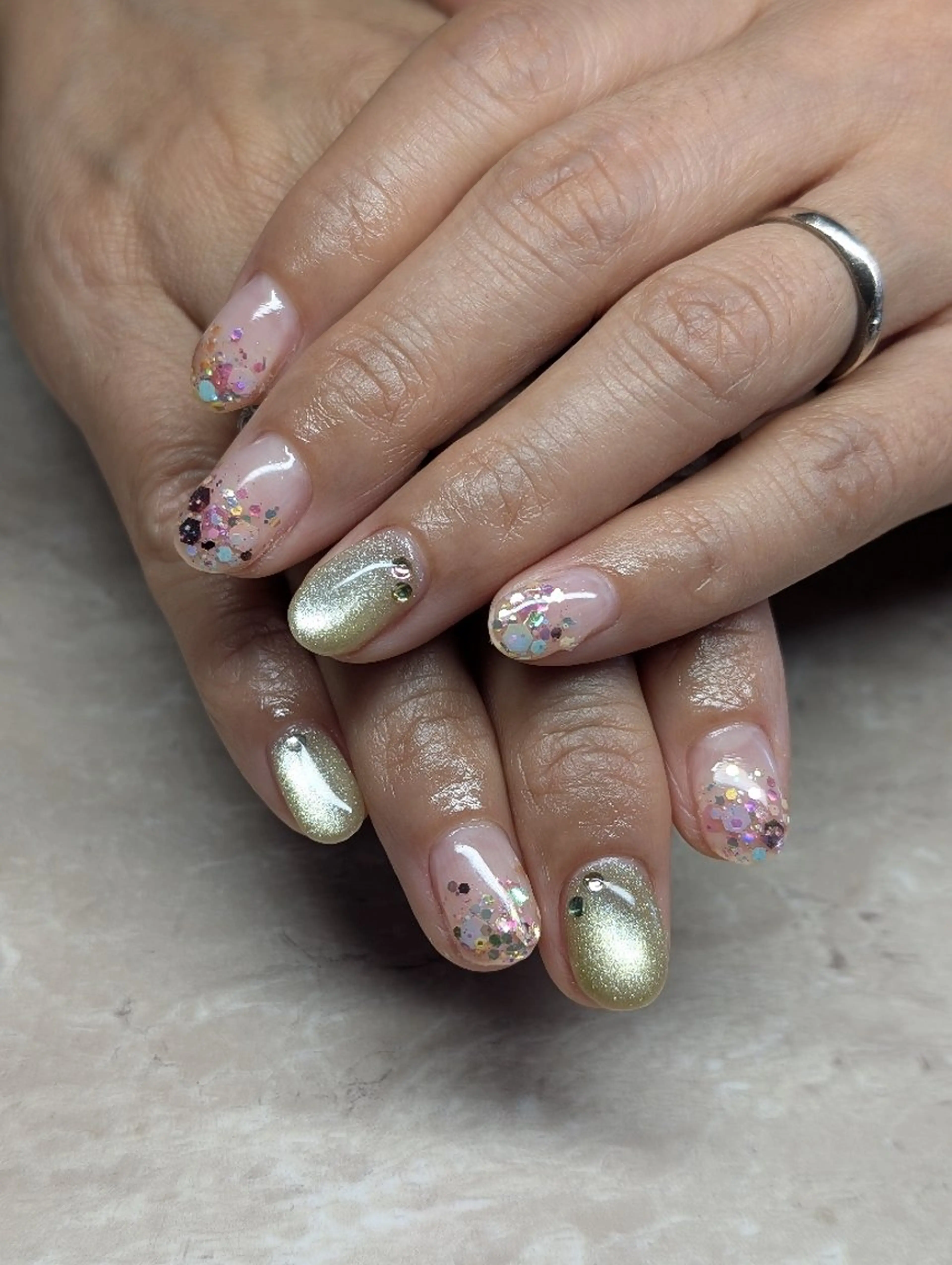 ネイル ラメ(グリッター) 8andyu nail♡のネイルデザイン