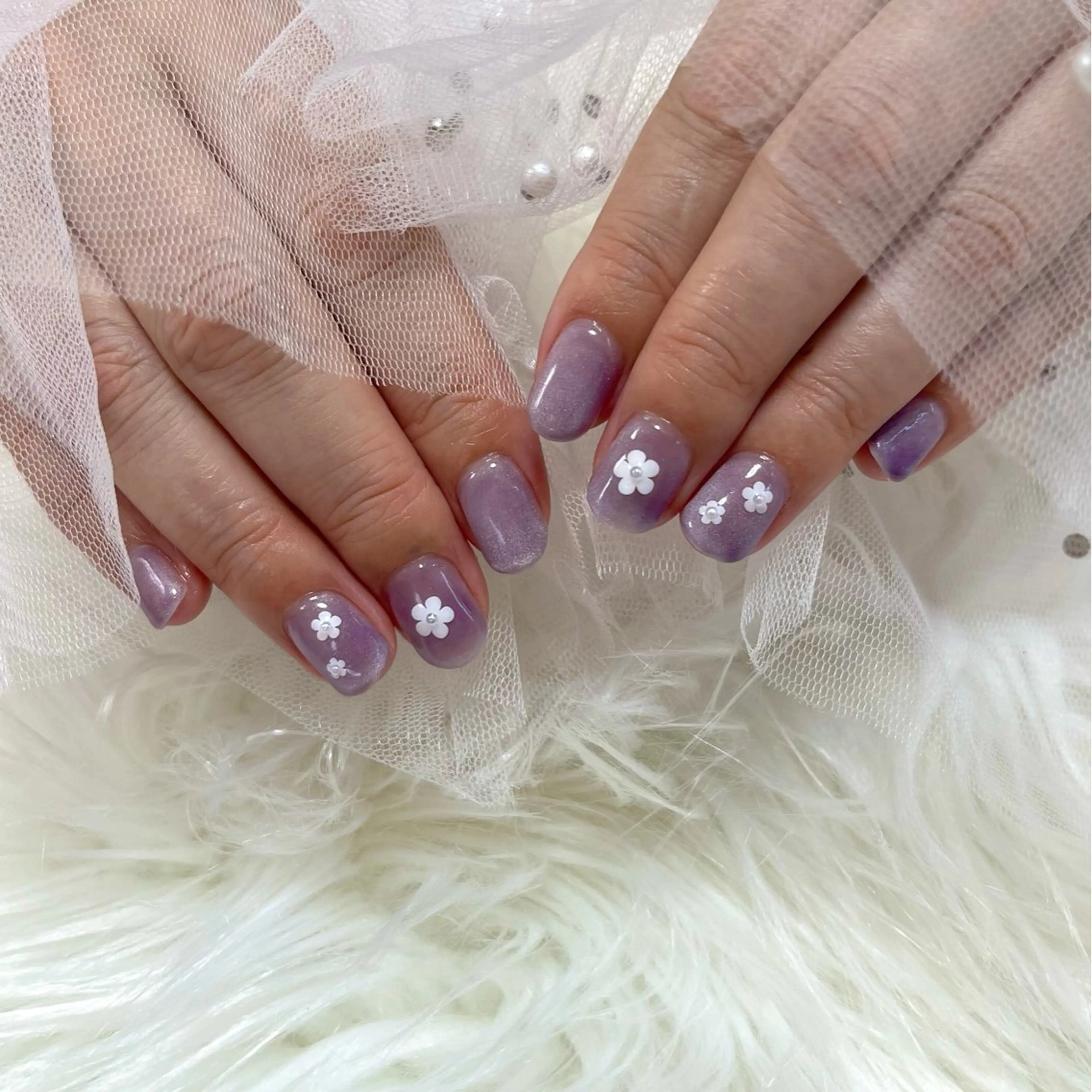 ネイル フラワーネイル マグネットネイル ハンドネイル SHINE nail salonのネイルデザイン