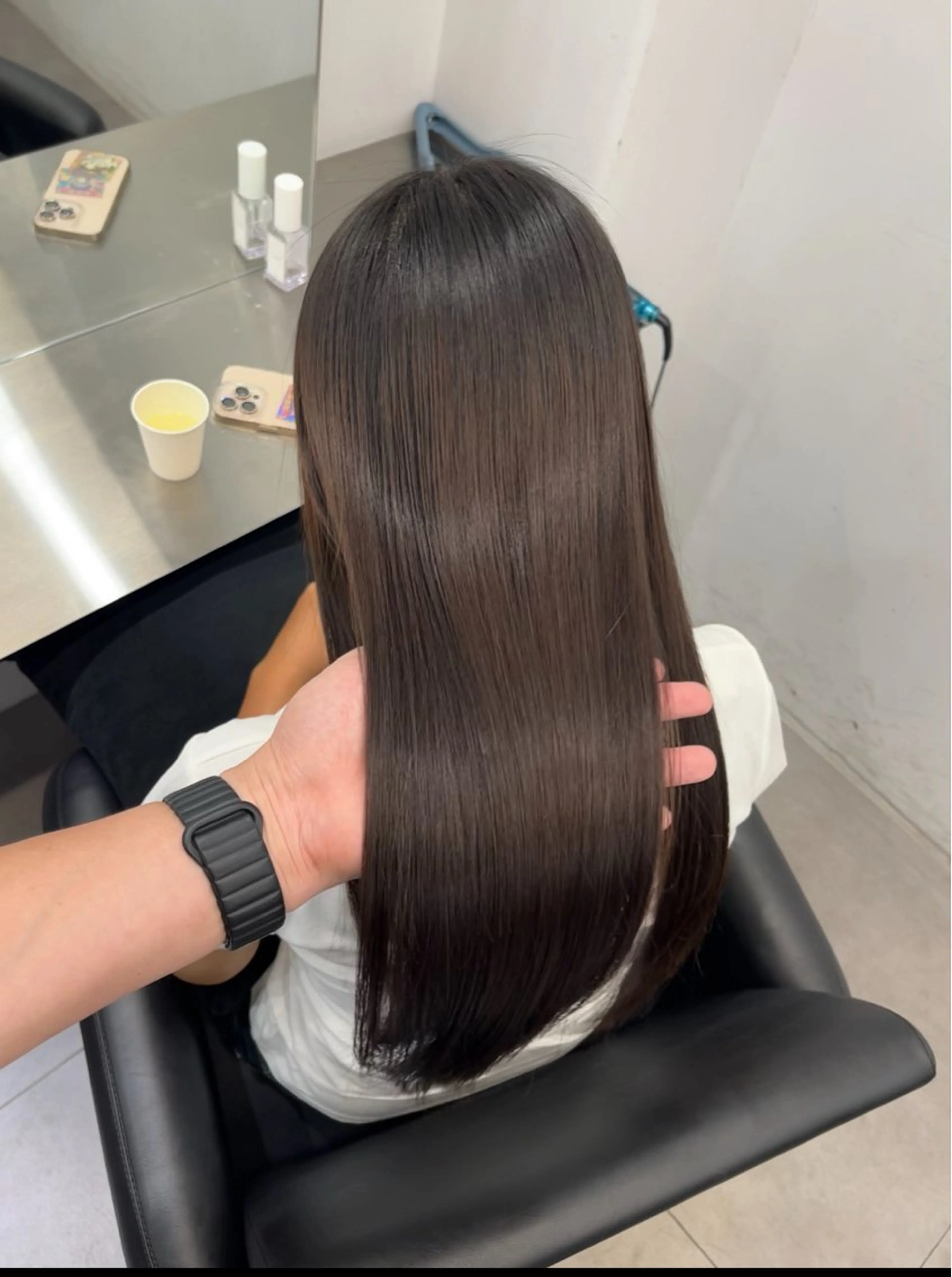 ロング カット 縮毛矯正 トリートメント 髪質改善/縮毛矯正 梅田茶屋町/西尾祐作のヘアスタイル