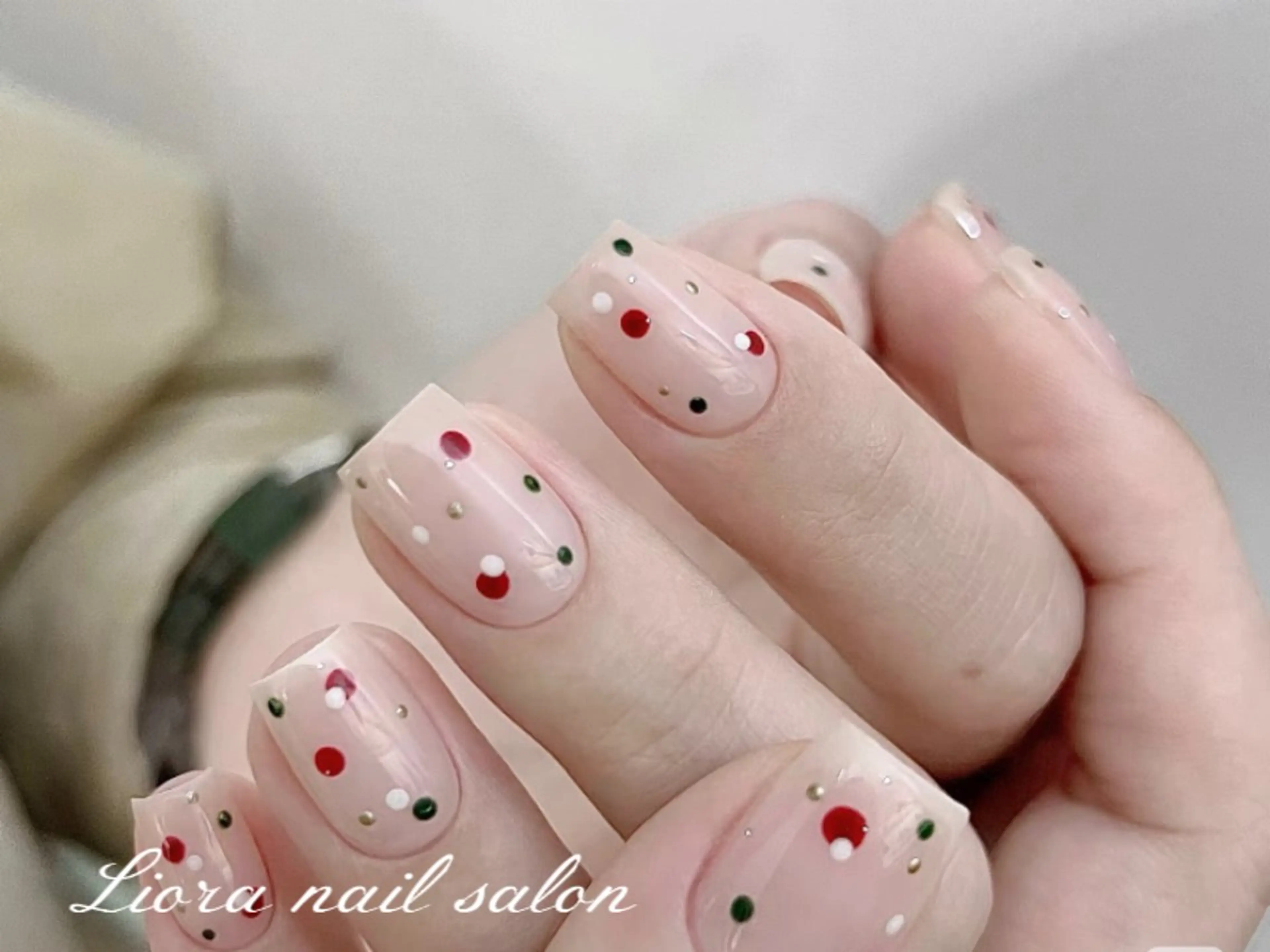 ネイル チークネイル フットネイル フレンチネイル ジェルネイル ガーリー ハンドネイル Liora nail 1のネイルデザイン