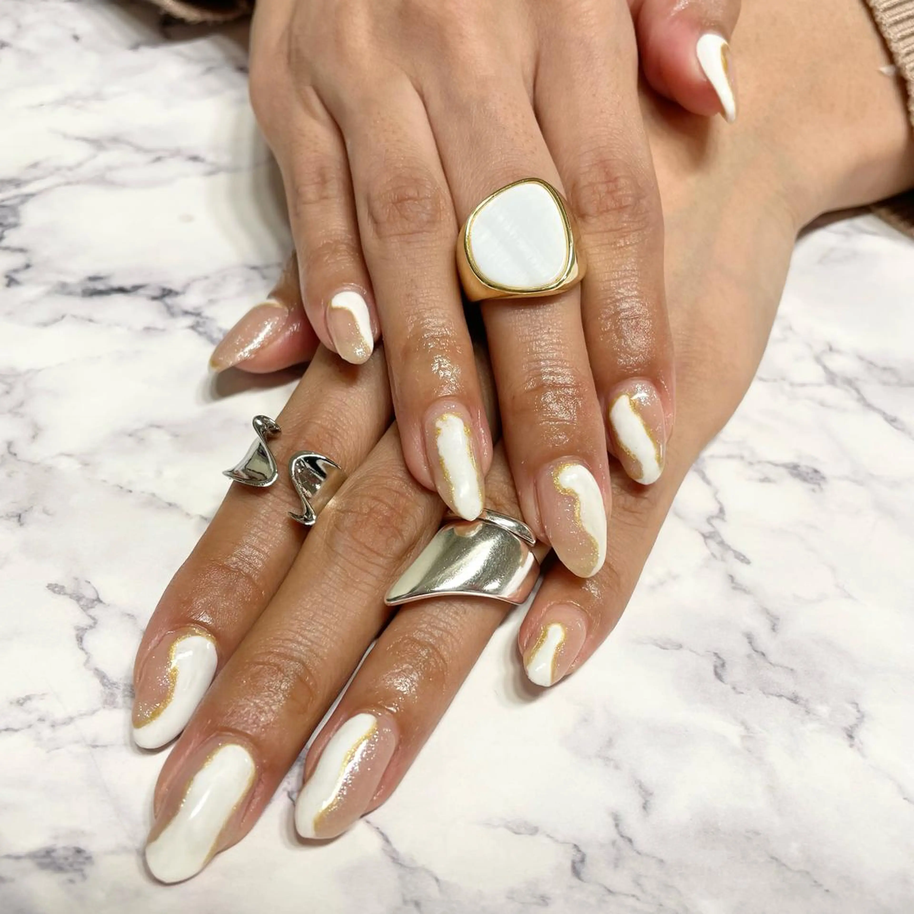 ネイル ニュアンスネイル ハンドネイル Atelier by 24nail/Ayaのネイルデザイン